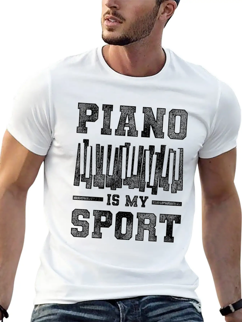 Piano Sport Basic Graphic T-Shirt – Daily Comfort In Soft Cotton