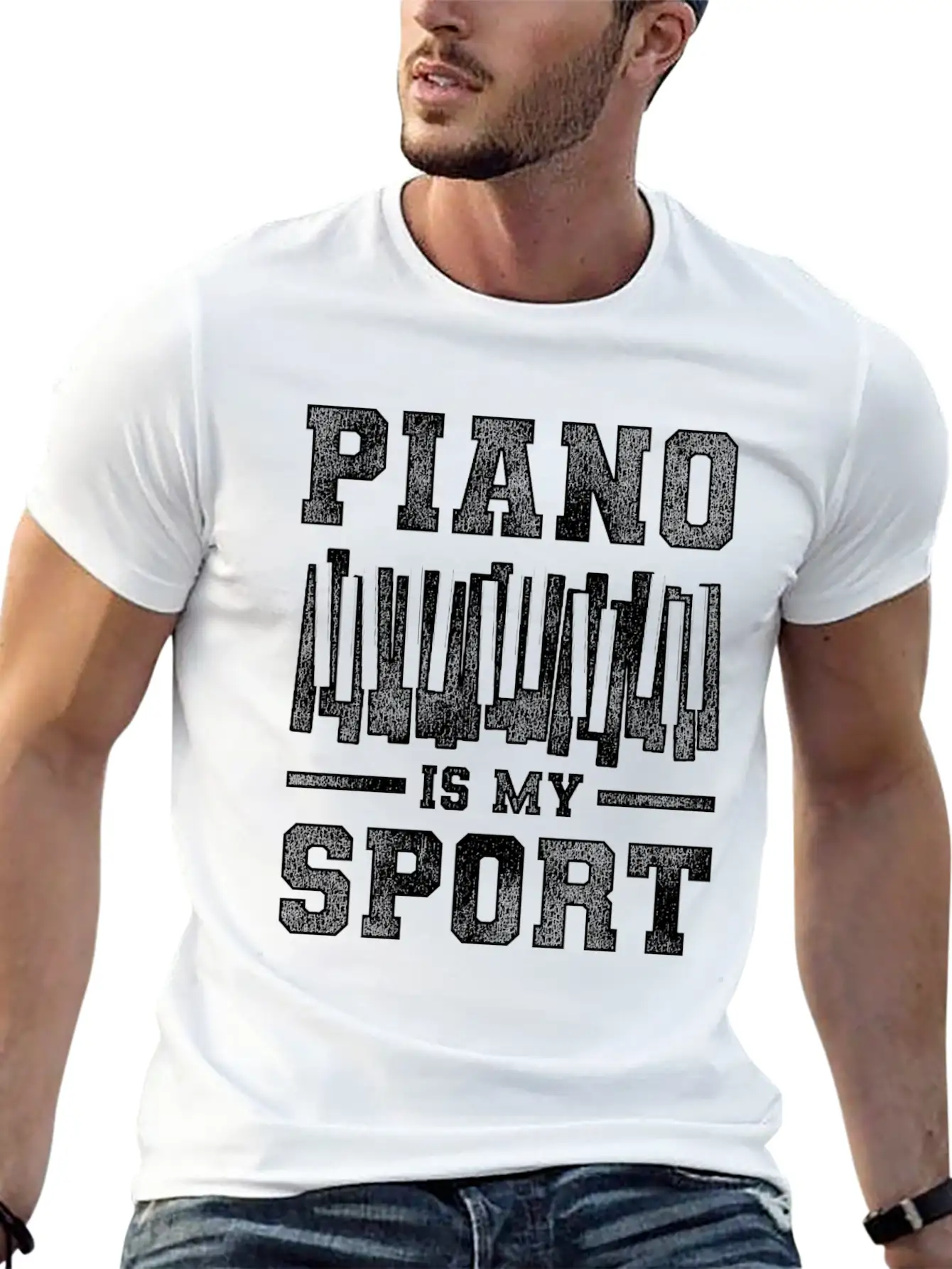 Piano Sport Basic Graphic T-Shirt – Daily Comfort In Soft Cotton