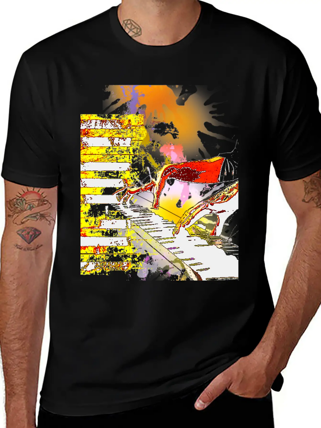 Piano Unisex Casual T-Shirt – Clean Design For Daily Comfort