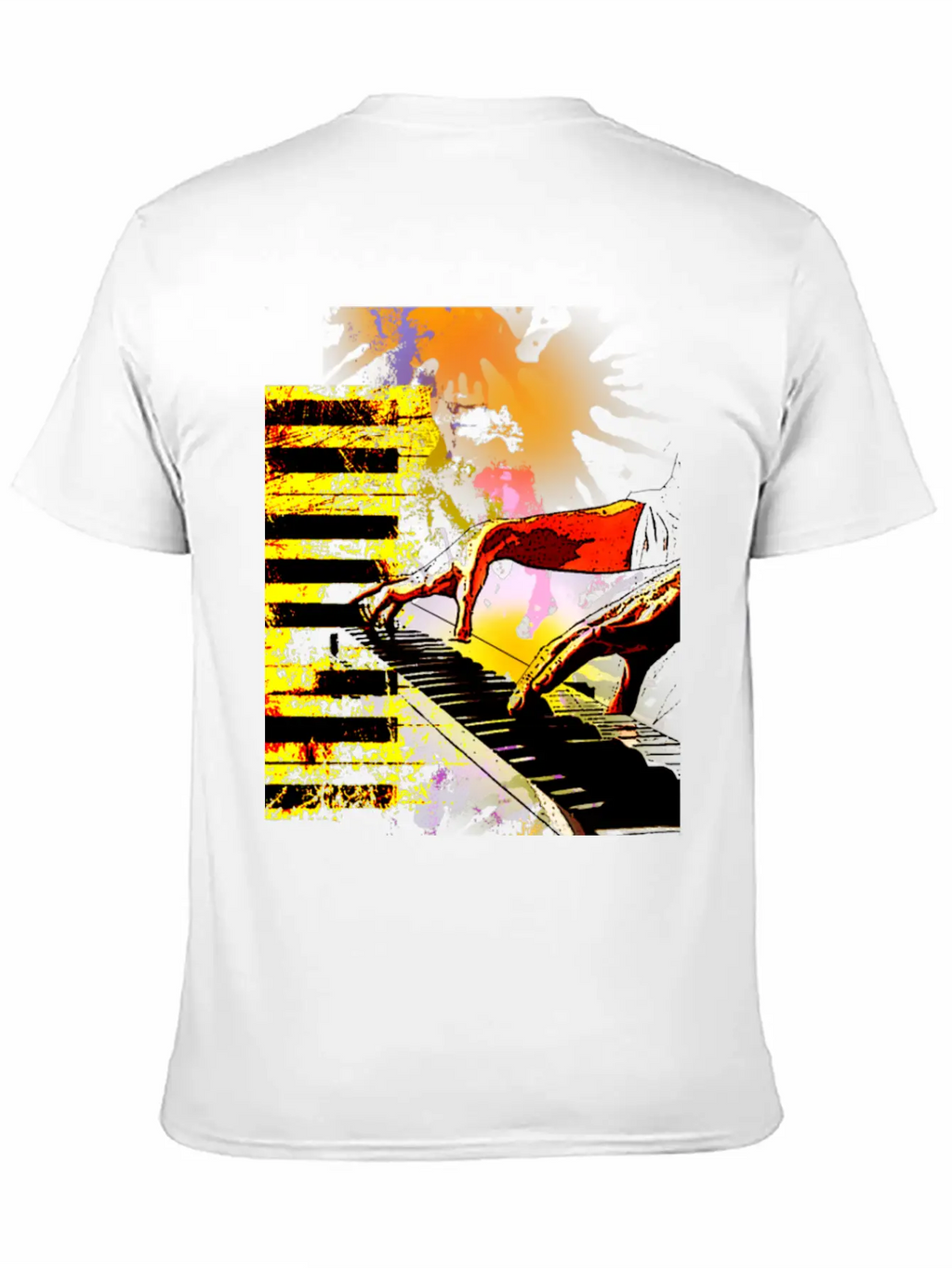 Piano Unisex Casual T-Shirt – Clean Design For Daily Comfort