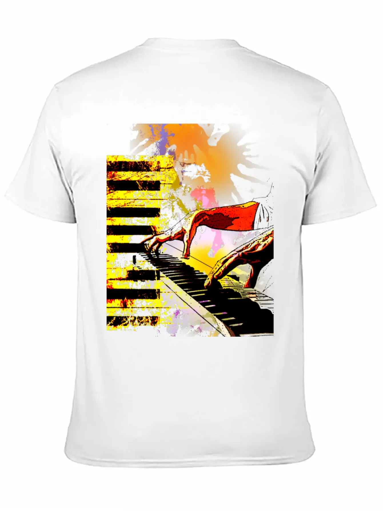 Piano Unisex Casual T-Shirt – Clean Design For Daily Comfort