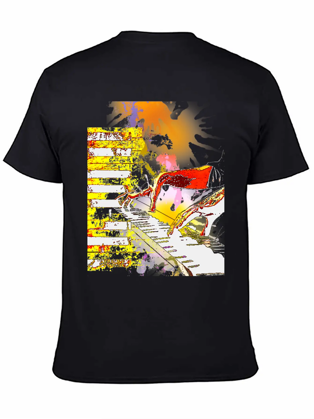 Piano Unisex Casual T-Shirt – Clean Design For Daily Comfort