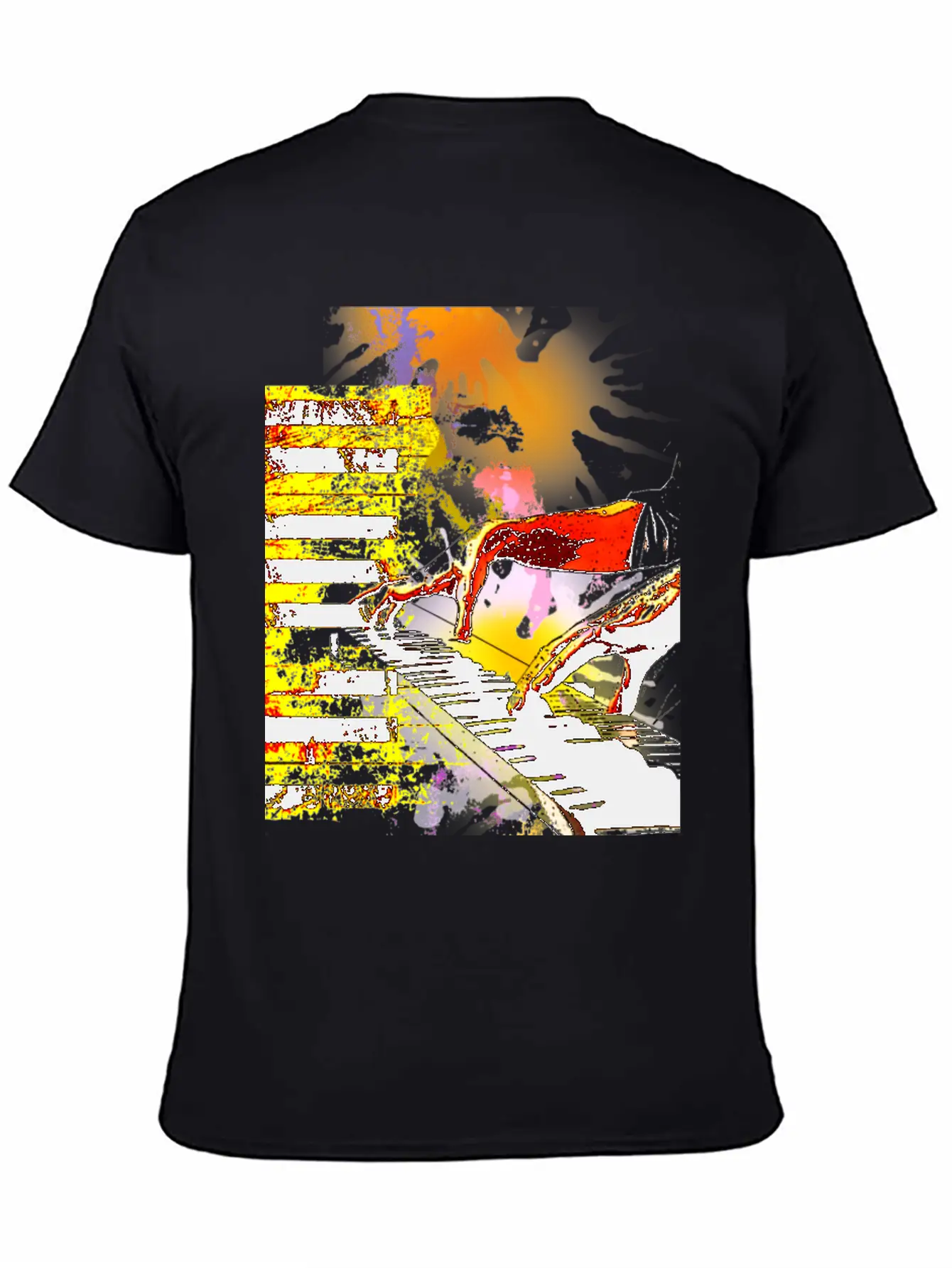 Piano Unisex Casual T-Shirt – Clean Design For Daily Comfort