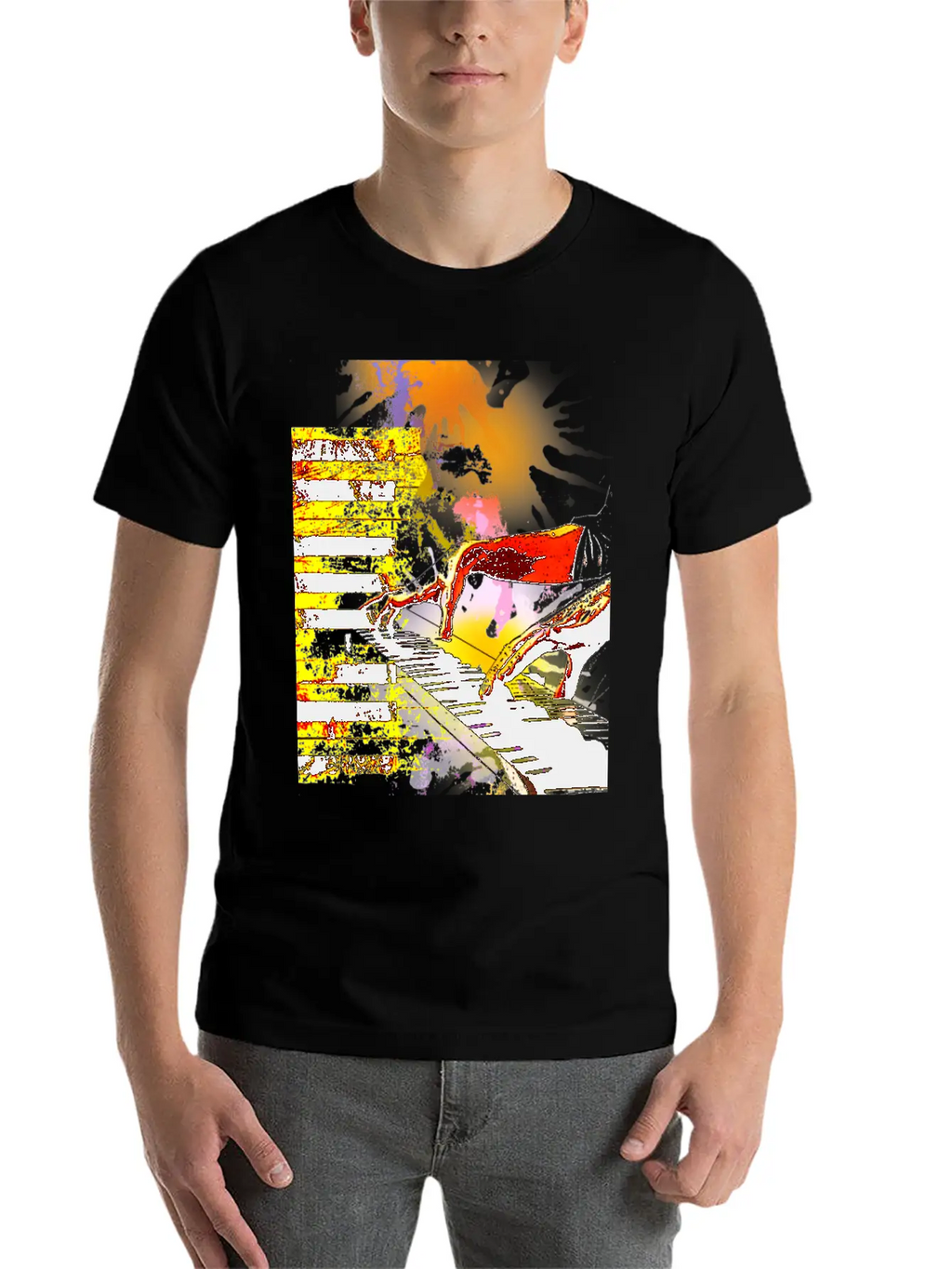 Piano Unisex Casual T-Shirt – Clean Design For Daily Comfort