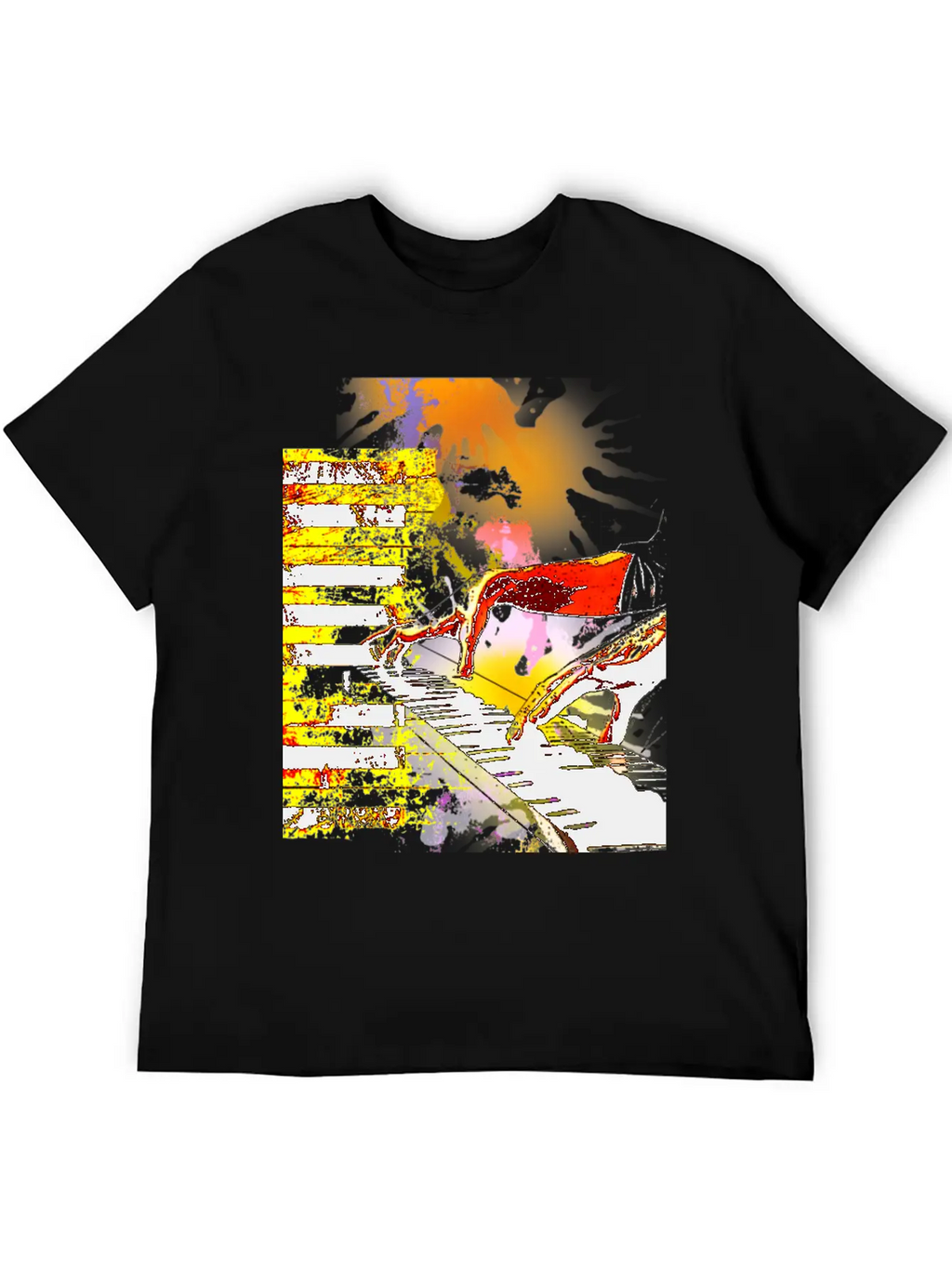 Piano Unisex Casual T-Shirt – Clean Design For Daily Comfort