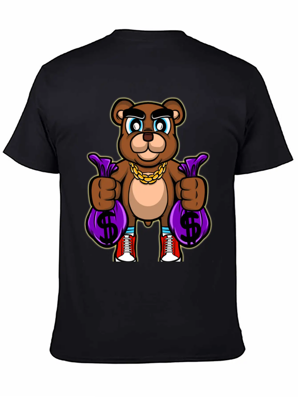 Pick Up Money Cartoon Essential Cotton Tee For Daily Outfits – Unisex Style