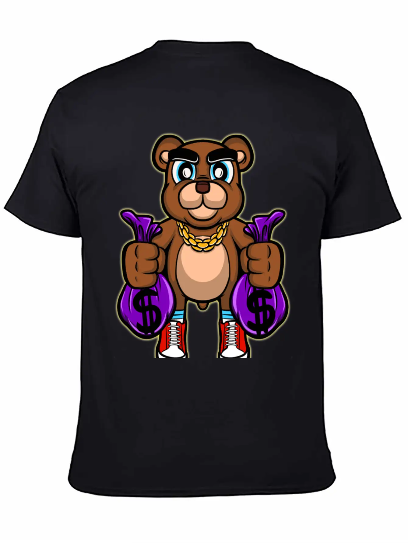Pick Up Money Cartoon Essential Cotton Tee For Daily Outfits – Unisex Style