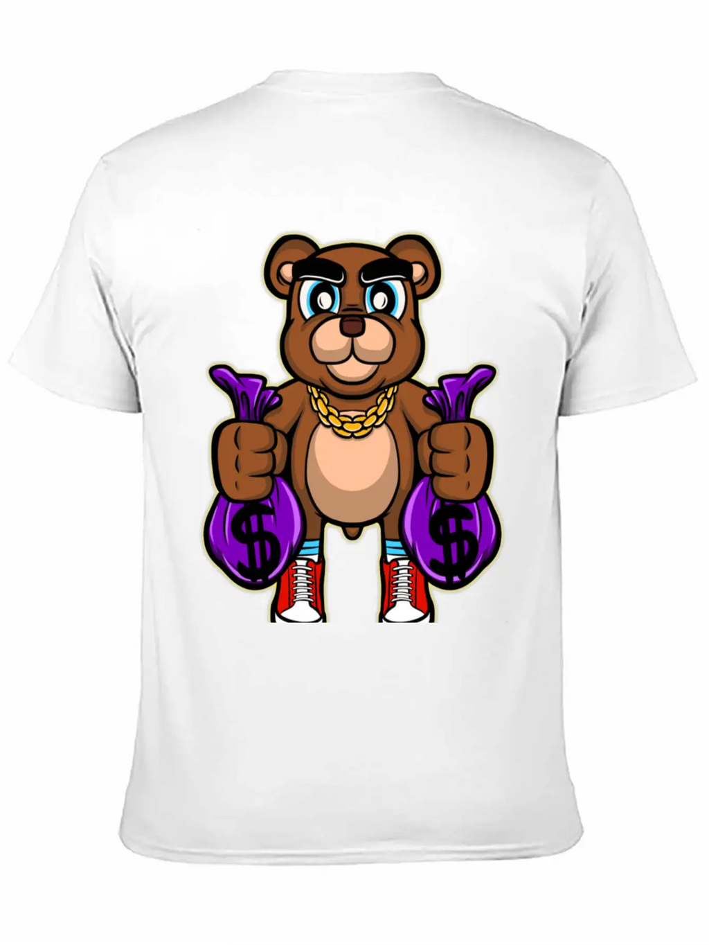 Pick Up Money Cartoon Essential Cotton Tee For Daily Outfits – Unisex Style