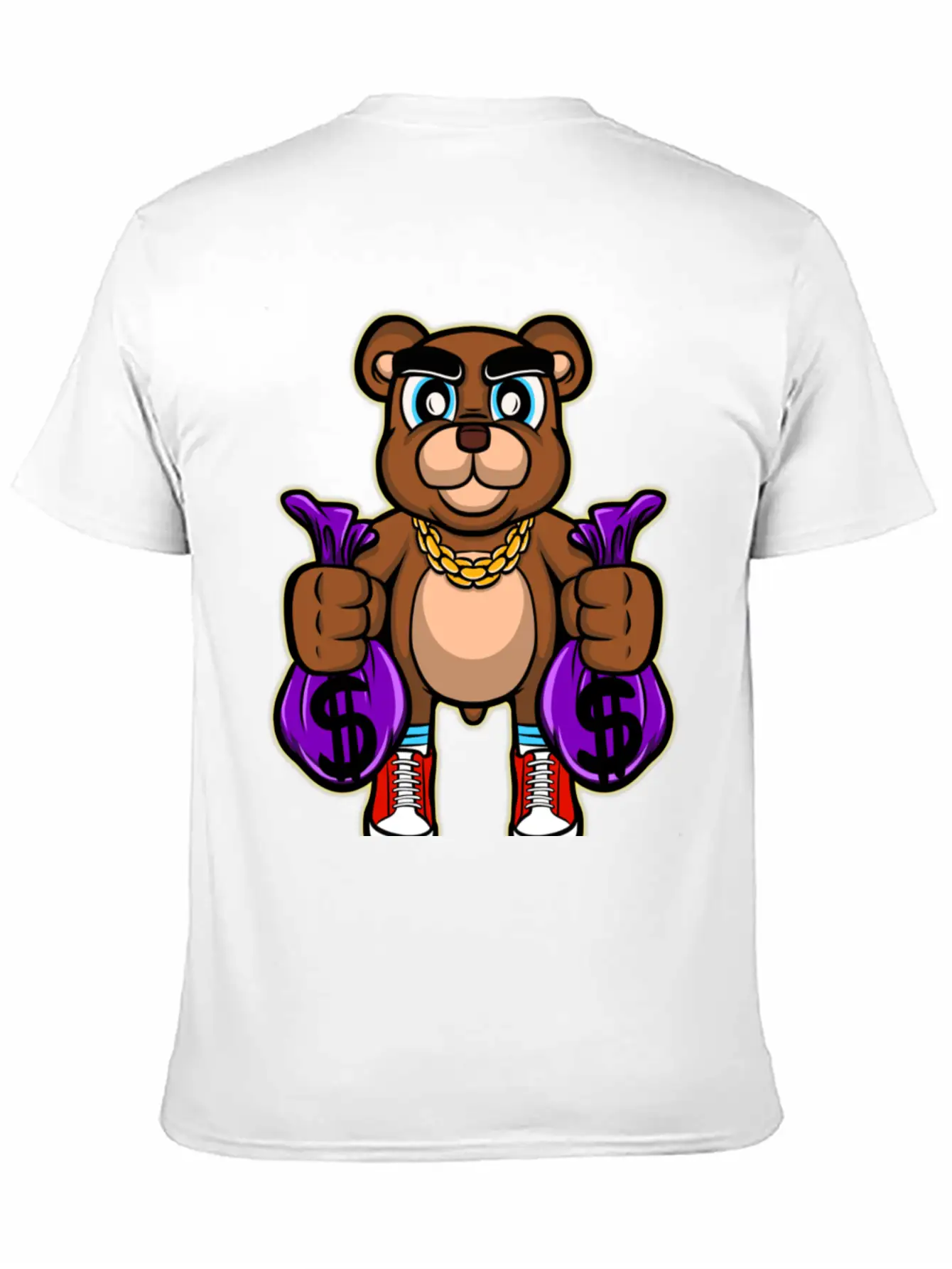 Pick Up Money Cartoon Essential Cotton Tee For Daily Outfits – Unisex Style
