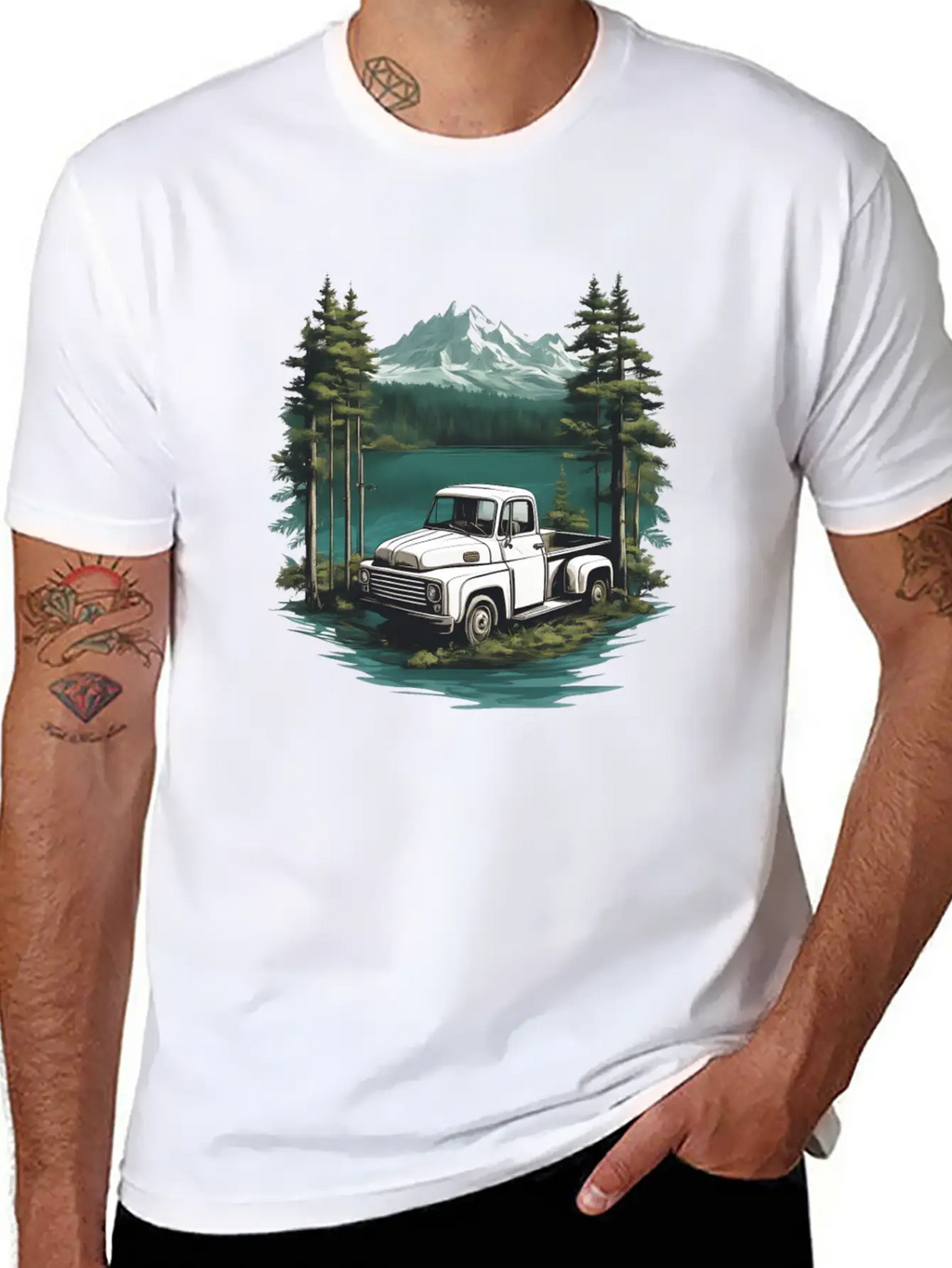 Pickup Truck Essential Cotton Tee For Daily Outfits – Unisex Style