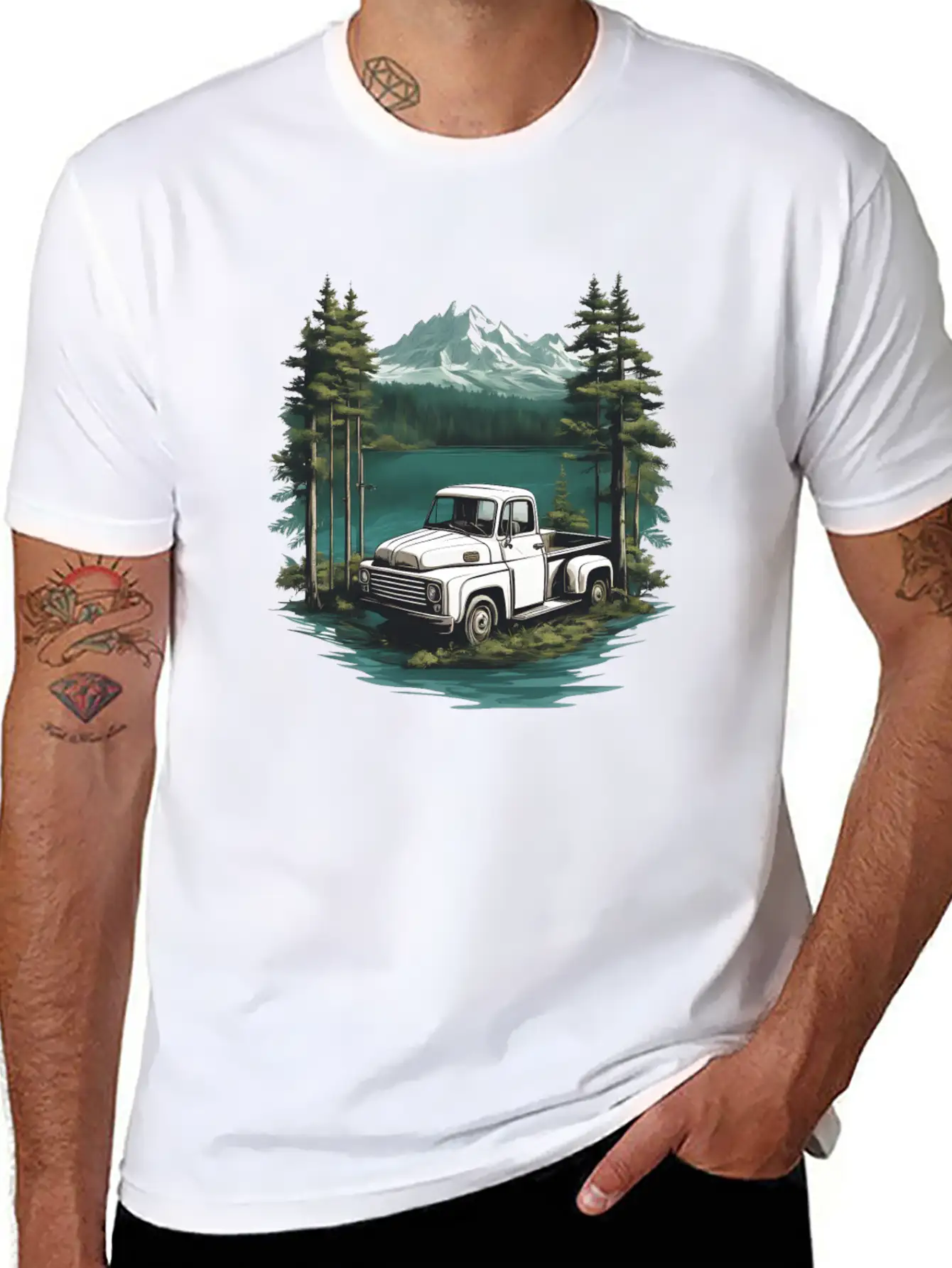 Pickup Truck Essential Cotton Tee For Daily Outfits – Unisex Style