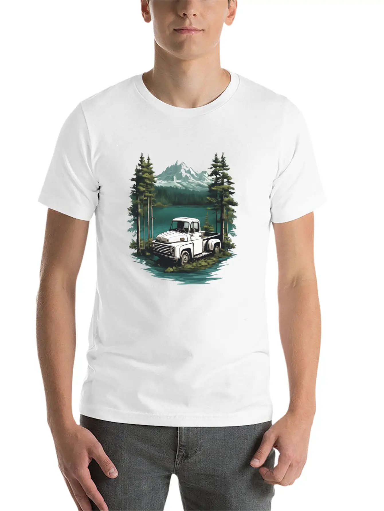 Pickup Truck Essential Cotton Tee For Daily Outfits – Unisex Style
