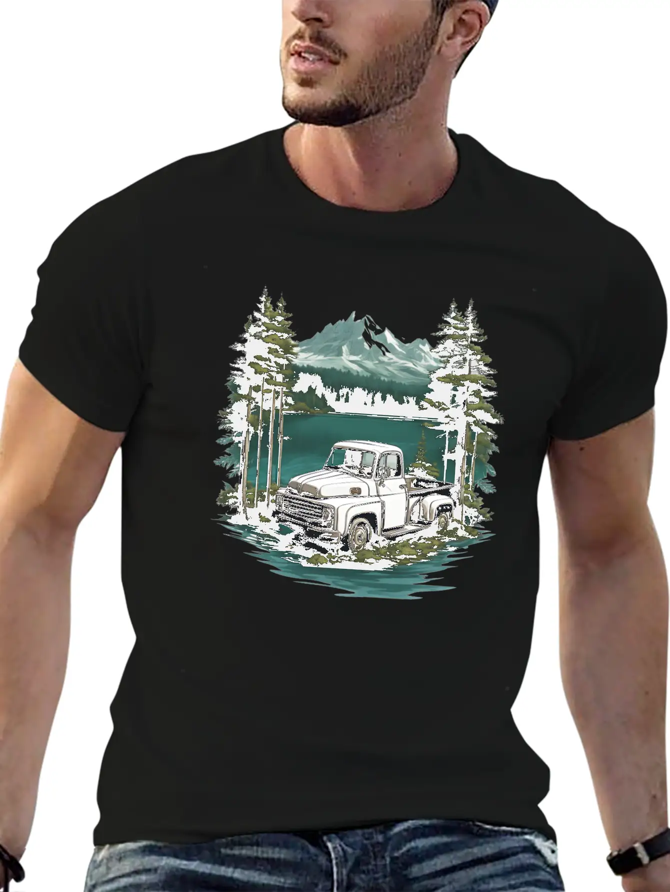 Pickup Truck Essential Cotton Tee For Daily Outfits – Unisex Style
