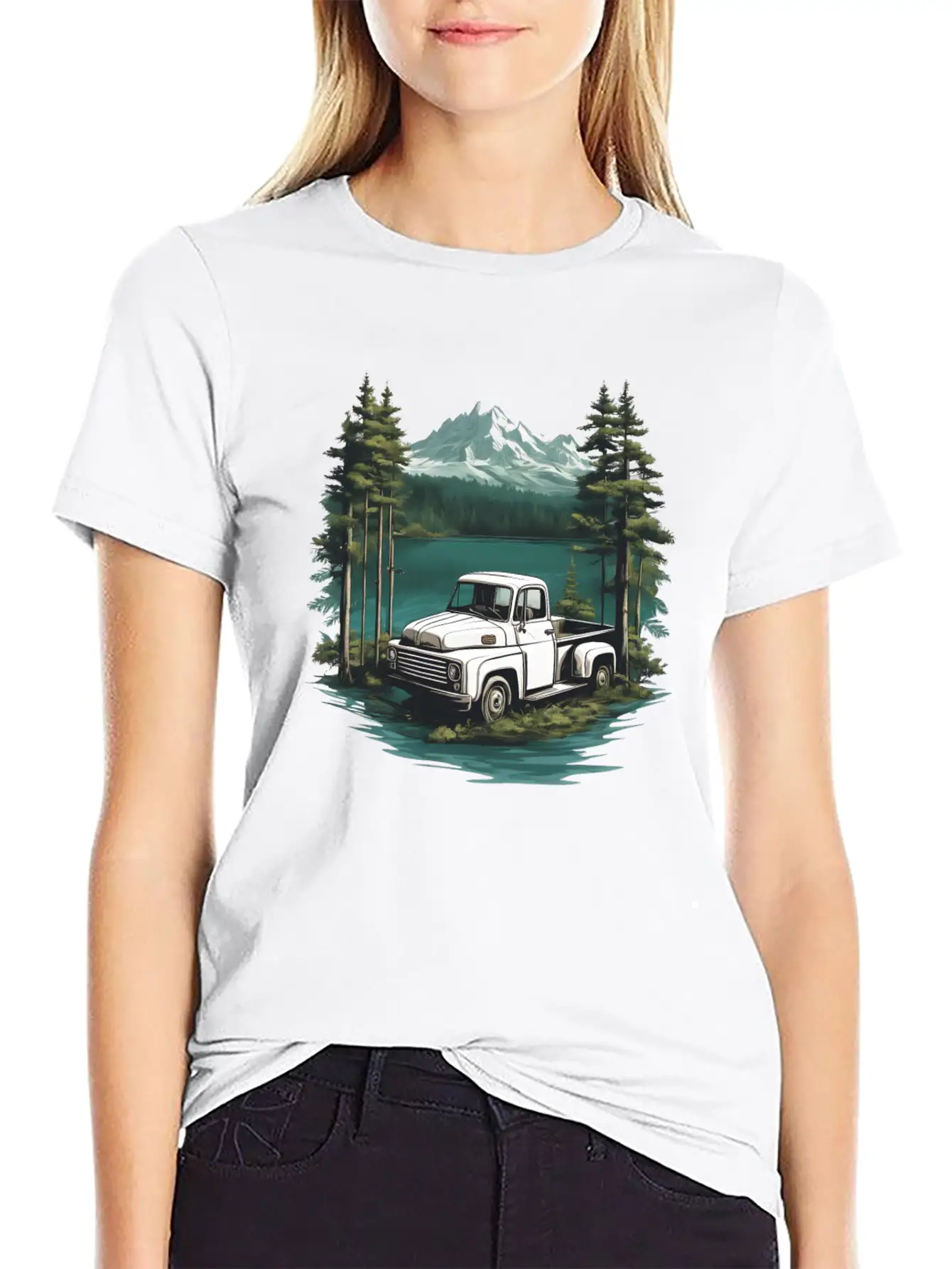 Pickup Truck Essential Cotton Tee For Daily Outfits – Unisex Style