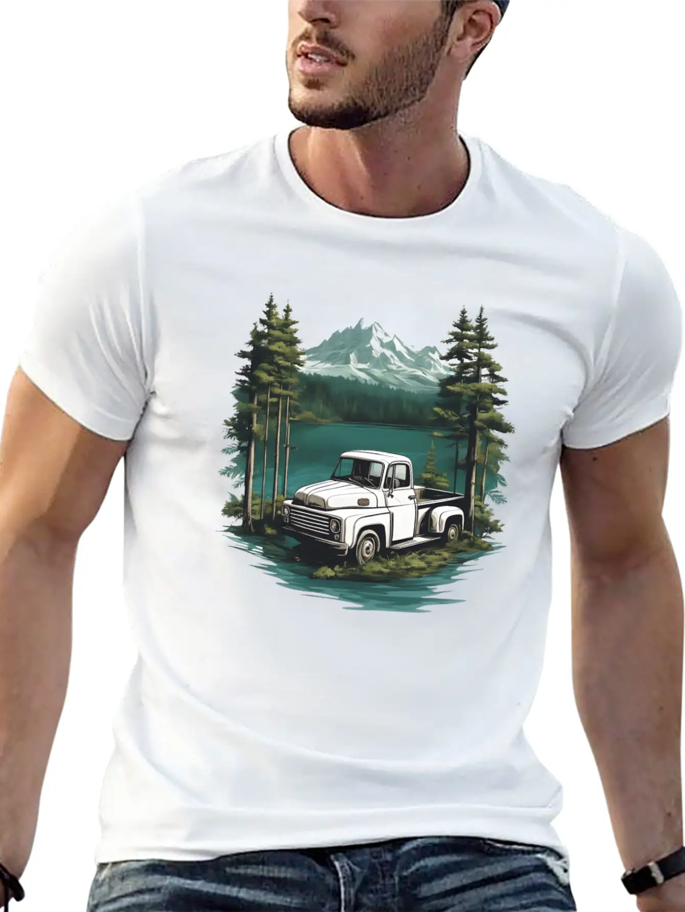 Pickup Truck Essential Cotton Tee For Daily Outfits – Unisex Style