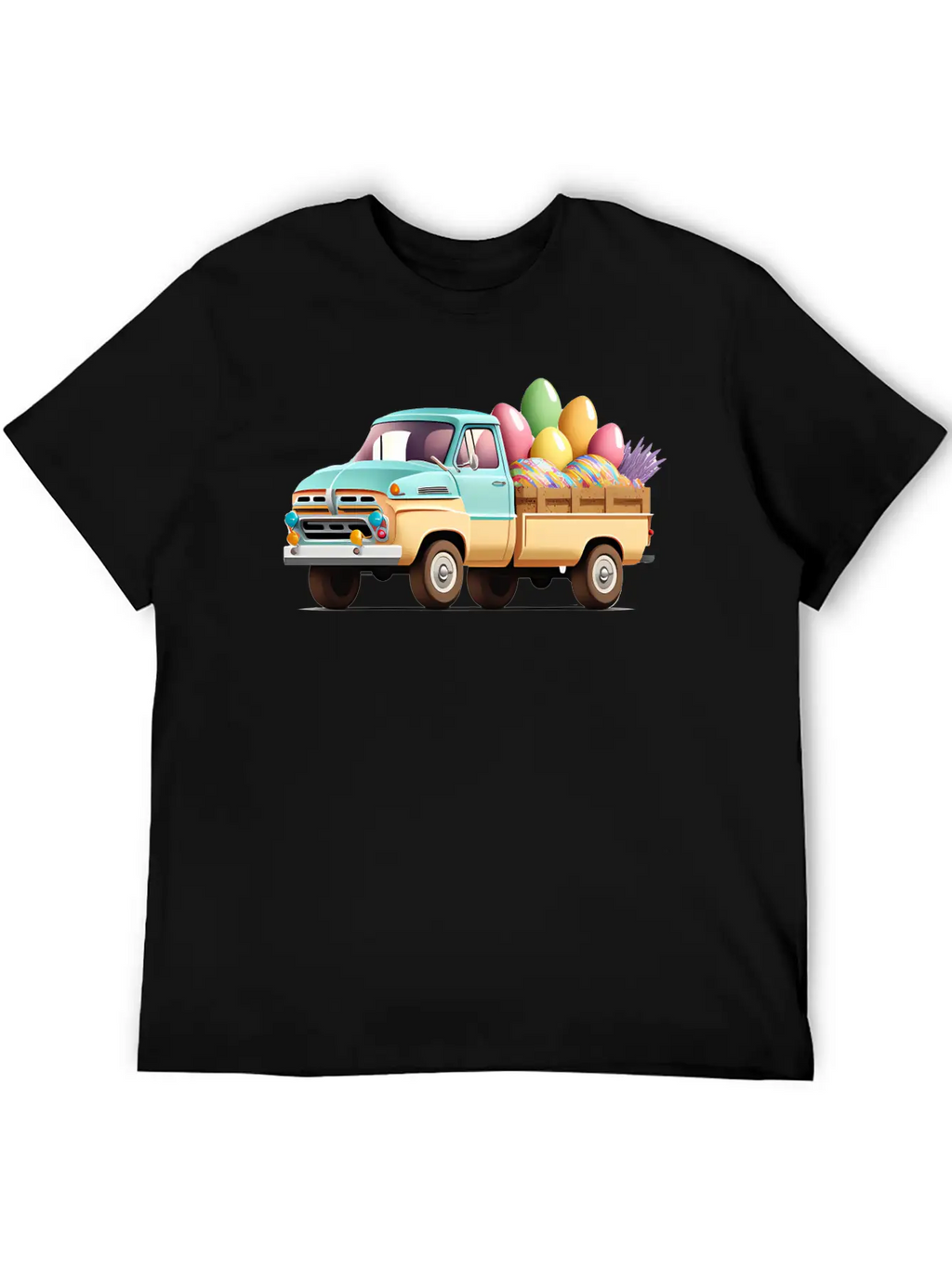 Pickup Truck With Easter Eggs Stylish Everyday T-Shirt – Unisex Basic Cotton Tee