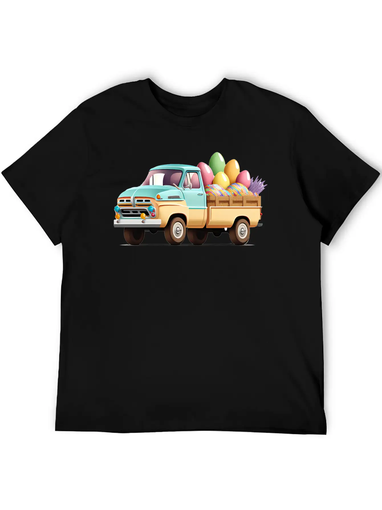 Pickup Truck With Easter Eggs Stylish Everyday T-Shirt – Unisex Basic Cotton Tee