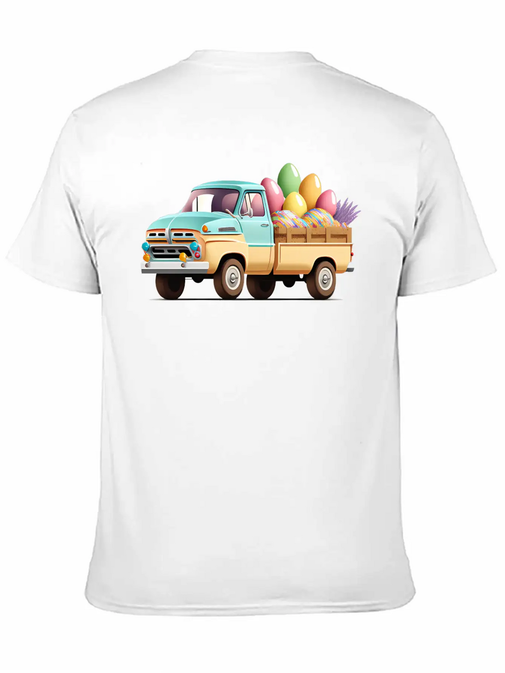Pickup Truck With Easter Eggs Stylish Everyday T-Shirt – Unisex Basic Cotton Tee