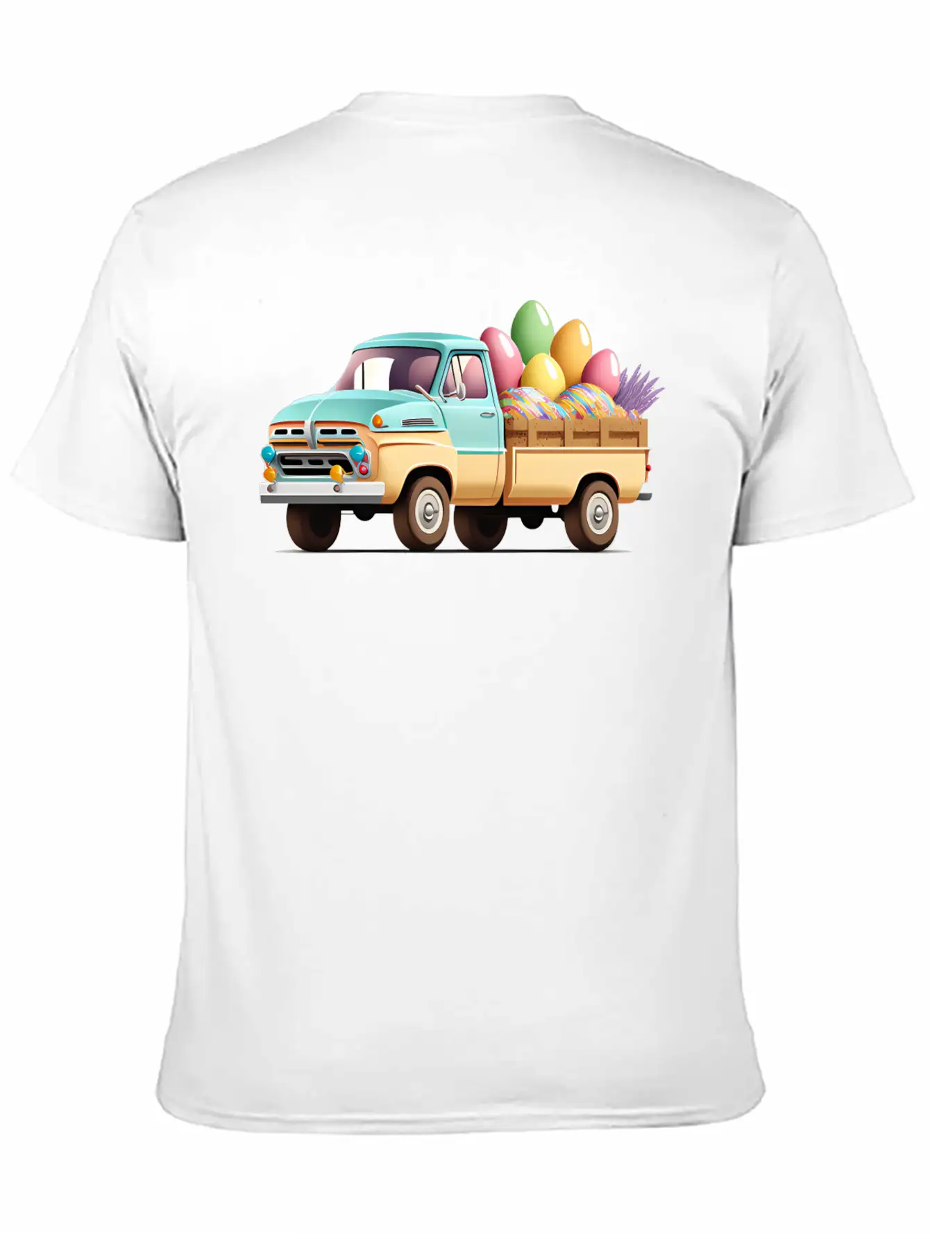 Pickup Truck With Easter Eggs Stylish Everyday T-Shirt – Unisex Basic Cotton Tee