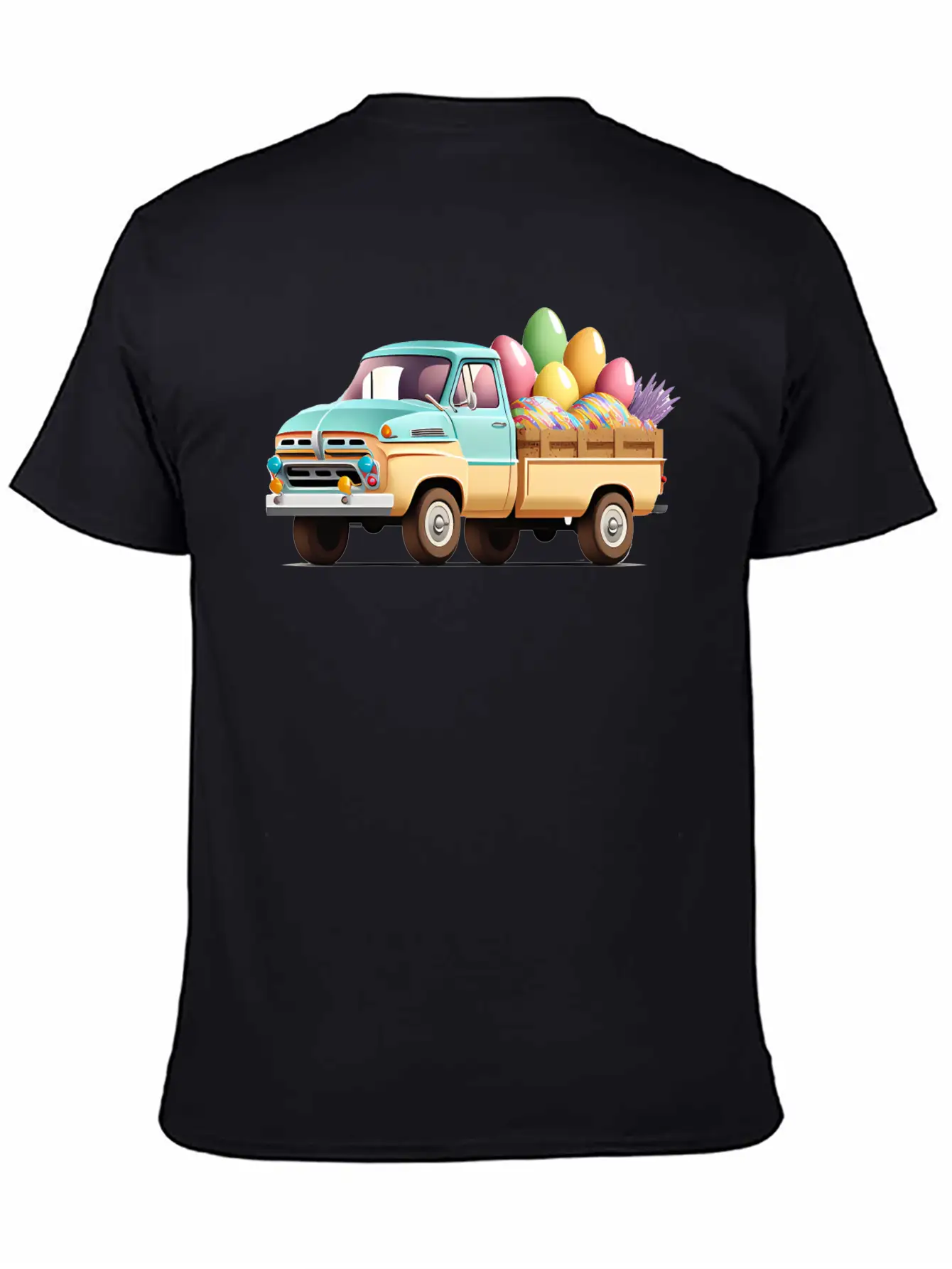 Pickup Truck With Easter Eggs Stylish Everyday T-Shirt – Unisex Basic Cotton Tee