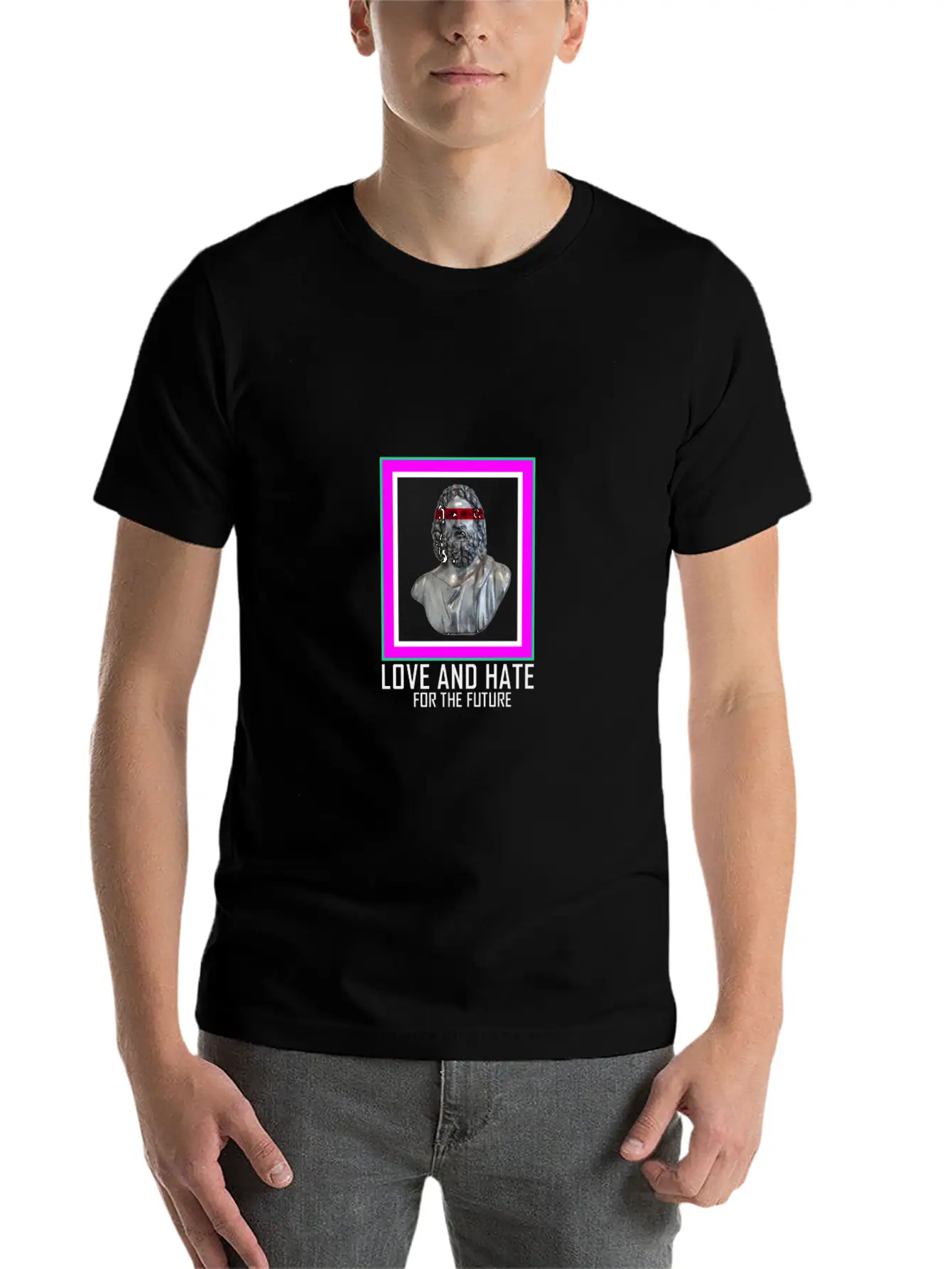 PICTURE LOVE AND HATE Breathable Graphic T-Shirt – Perfect For Casual Days