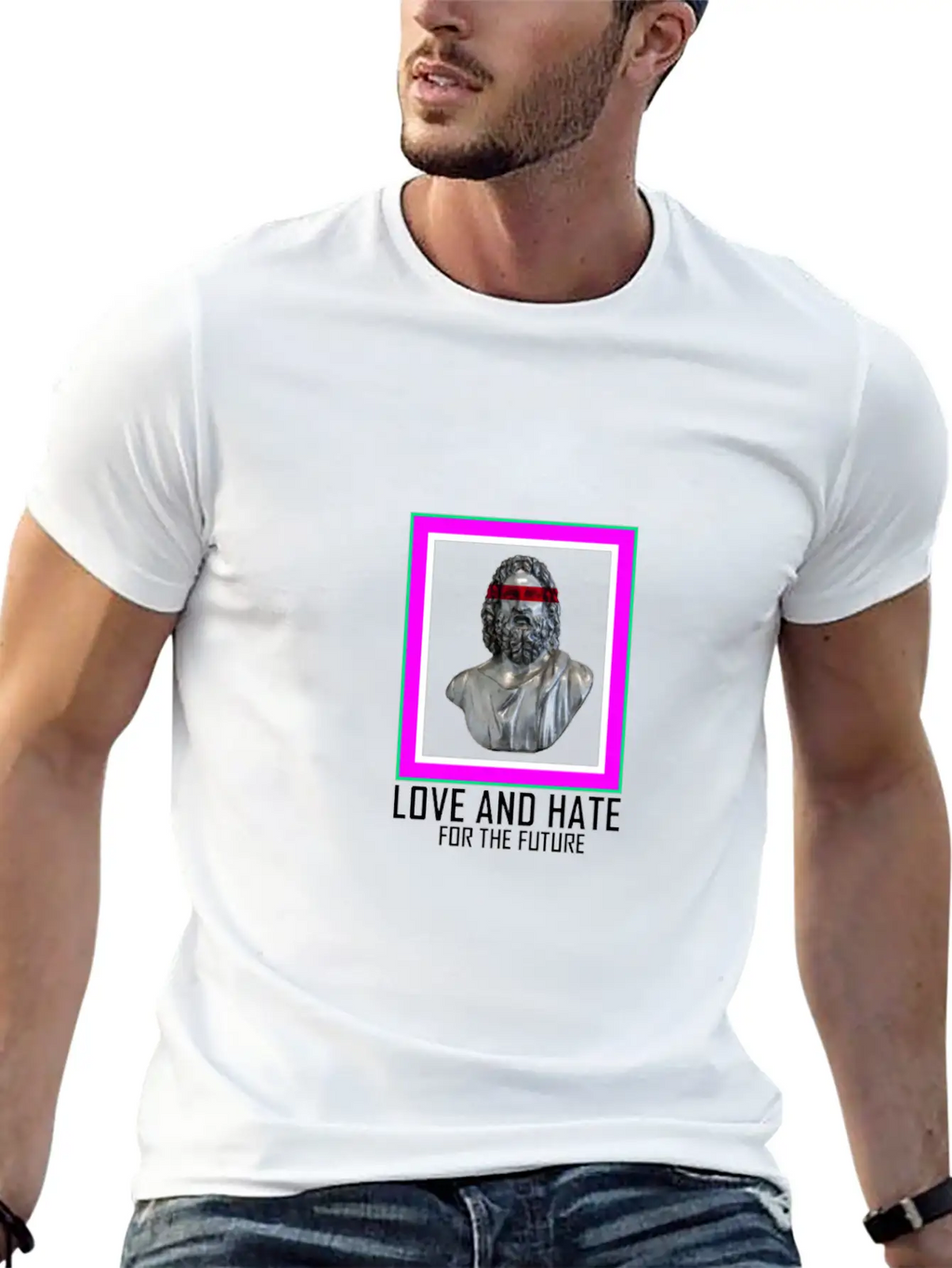 PICTURE LOVE AND HATE Breathable Graphic T-Shirt – Perfect For Casual Days