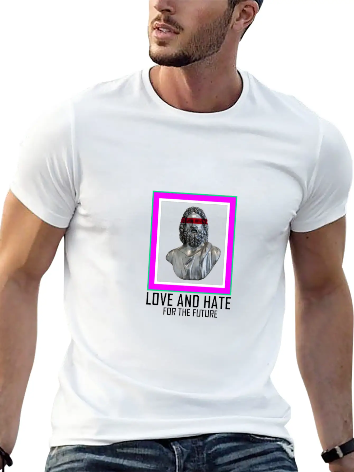 PICTURE LOVE AND HATE Breathable Graphic T-Shirt – Perfect For Casual Days