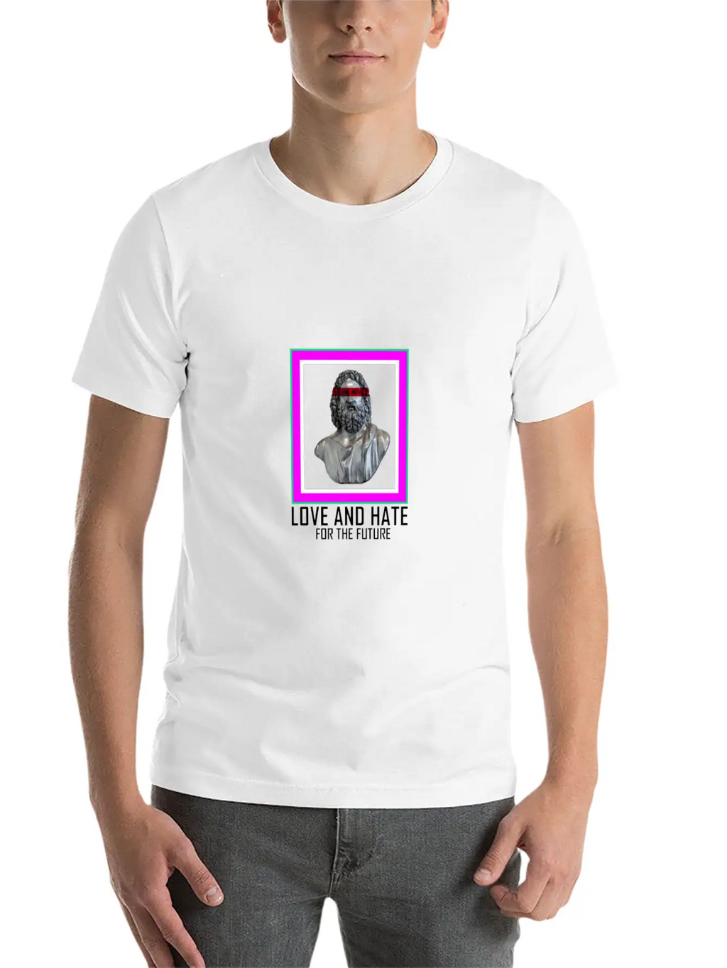 PICTURE LOVE AND HATE Breathable Graphic T-Shirt – Perfect For Casual Days