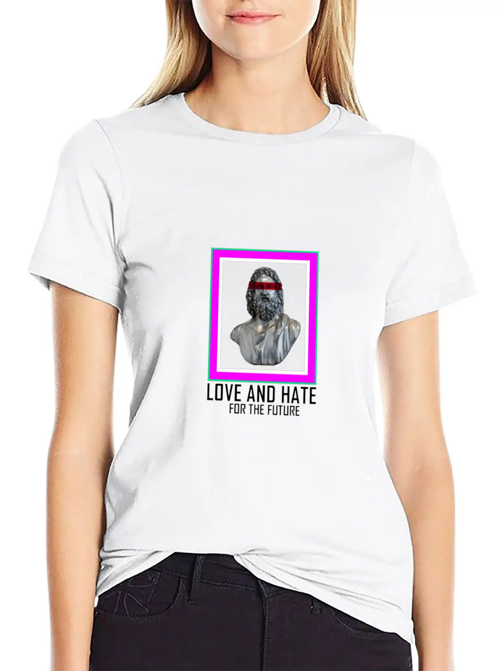 PICTURE LOVE AND HATE Breathable Graphic T-Shirt – Perfect For Casual Days