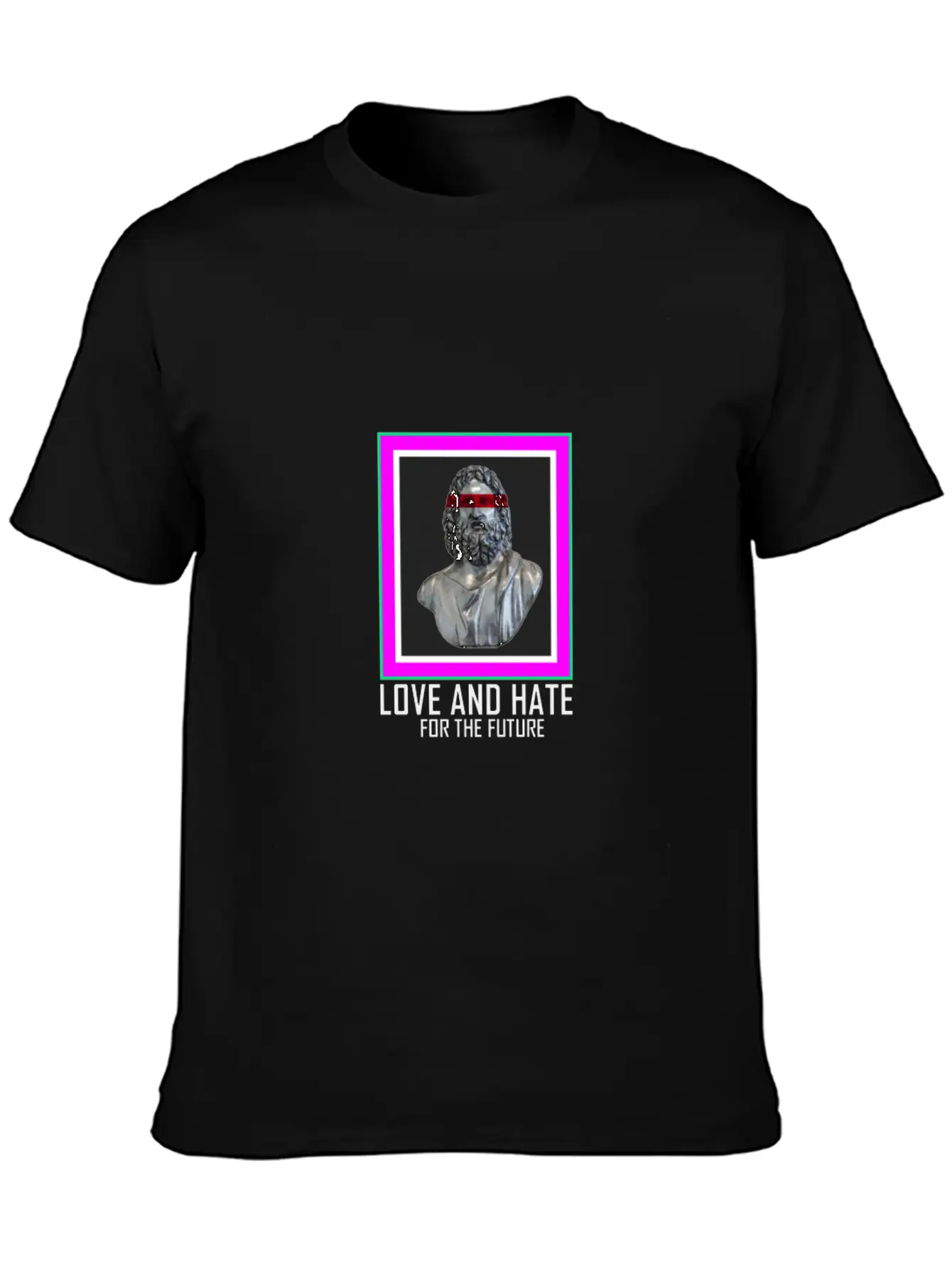 PICTURE LOVE AND HATE Breathable Graphic T-Shirt – Perfect For Casual Days