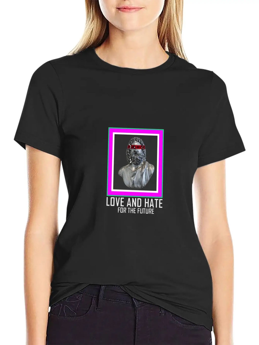 PICTURE LOVE AND HATE Breathable Graphic T-Shirt – Perfect For Casual Days