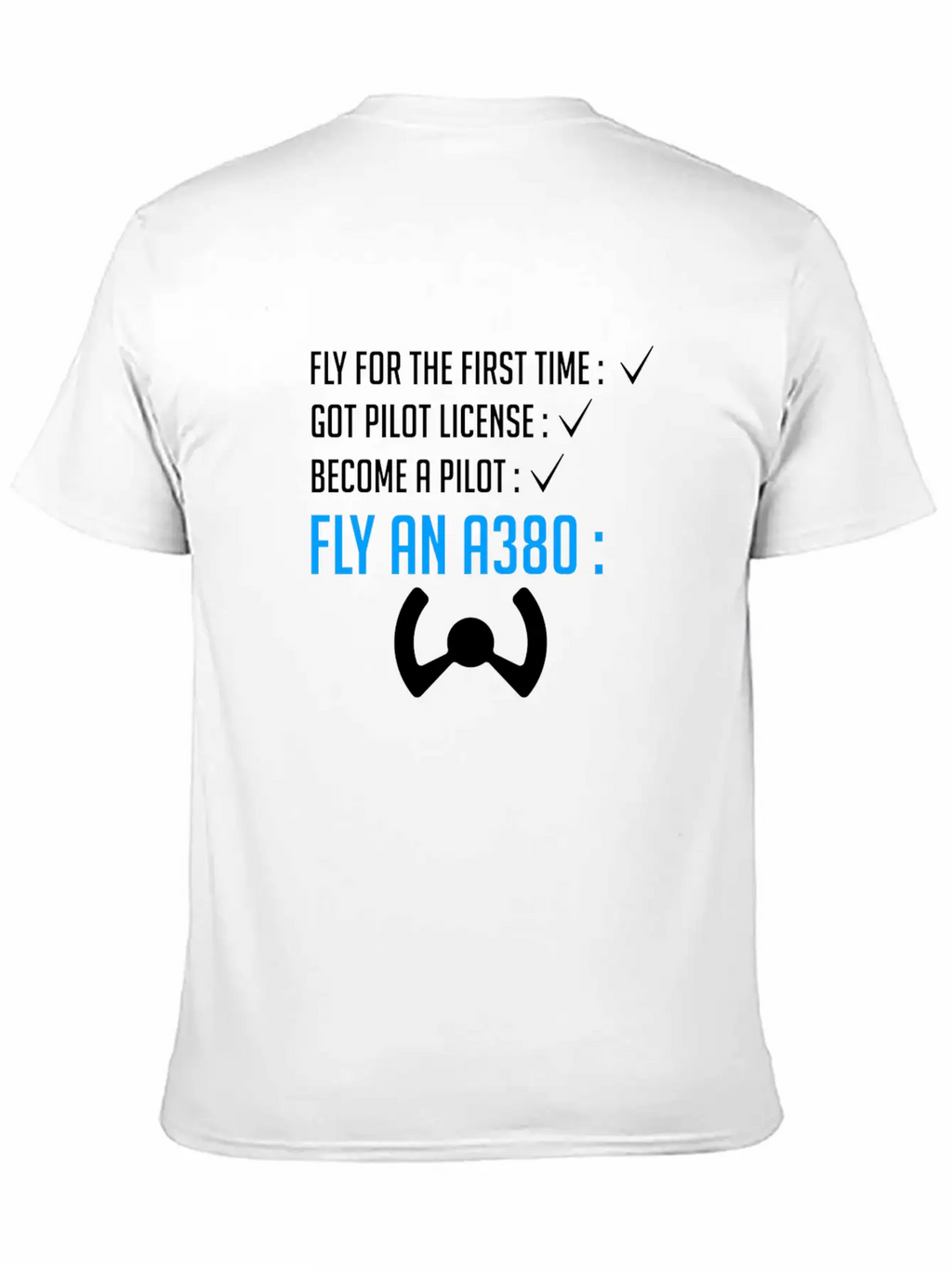 Pilot Airplane Plane A380 Flying Gift Idea Sky Relaxed Everyday Tee – Lightweight And Durable Cotton