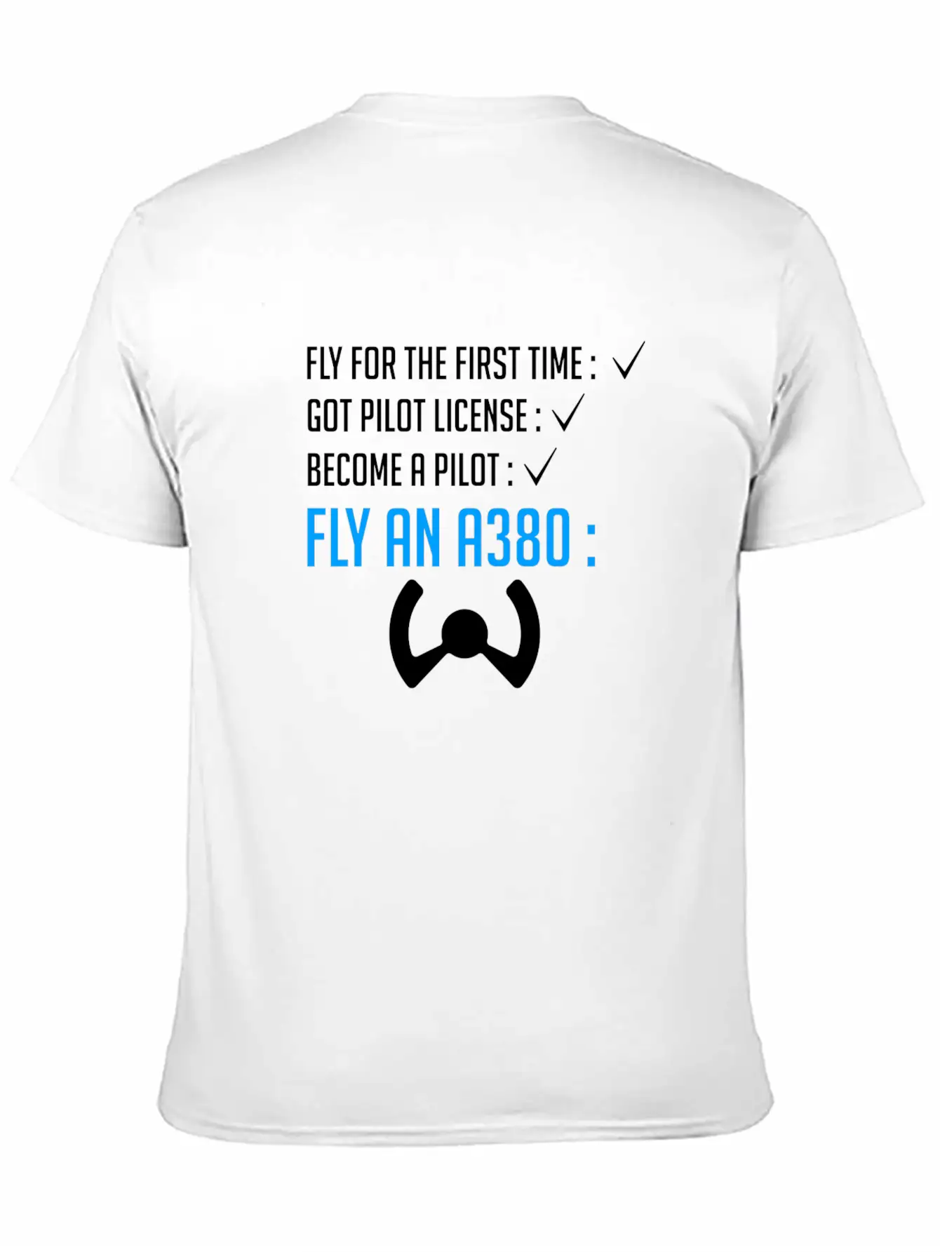 Pilot Airplane Plane A380 Flying Gift Idea Sky Relaxed Everyday Tee – Lightweight And Durable Cotton