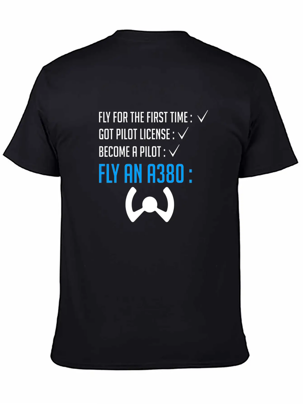 Pilot Airplane Plane A380 Flying Gift Idea Sky Relaxed Everyday Tee – Lightweight And Durable Cotton