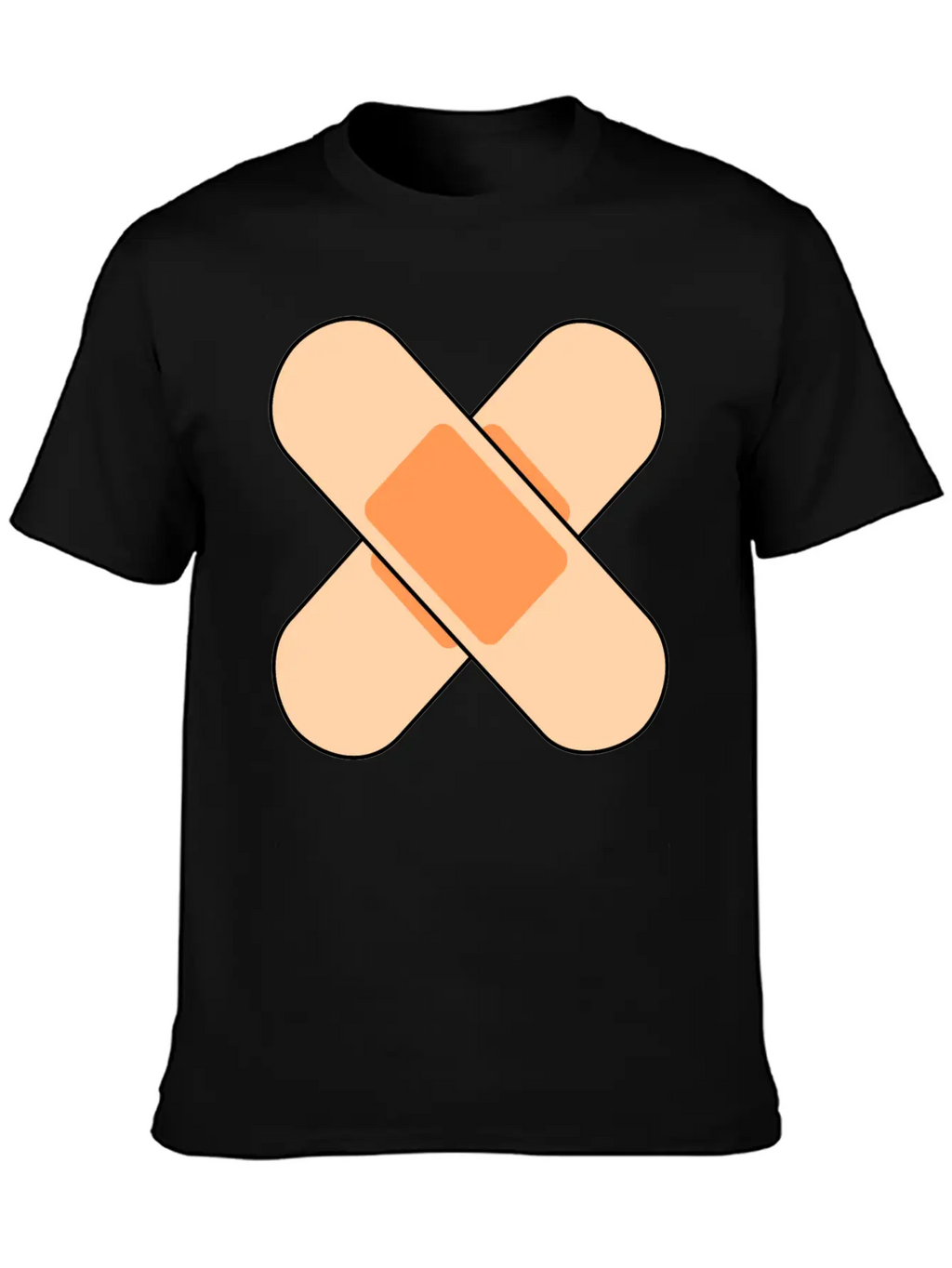 Pink Band Aids Breathable Soft Cotton T-Shirt – Timeless Casual Look