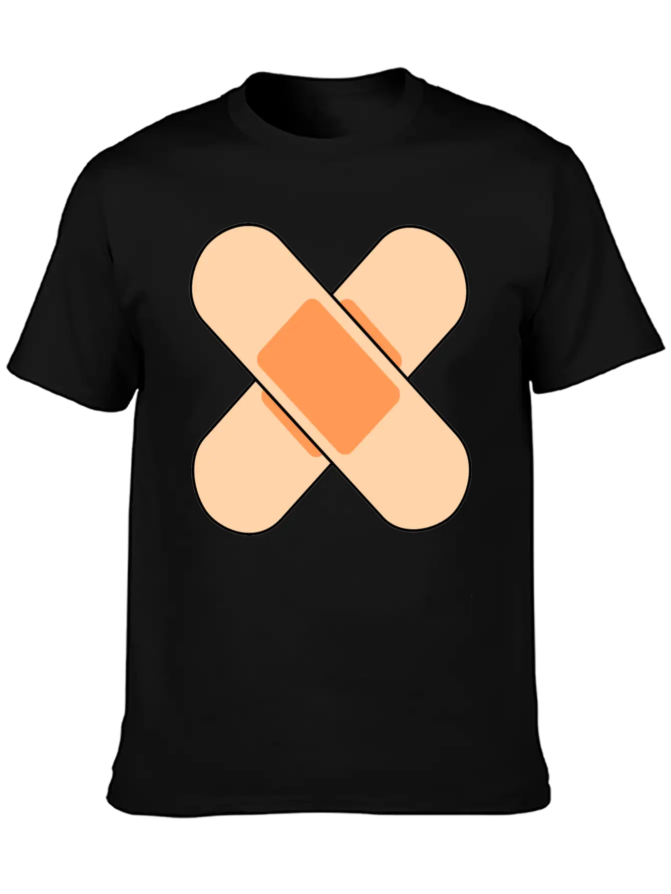 Pink Band Aids Breathable Soft Cotton T-Shirt – Timeless Casual Look