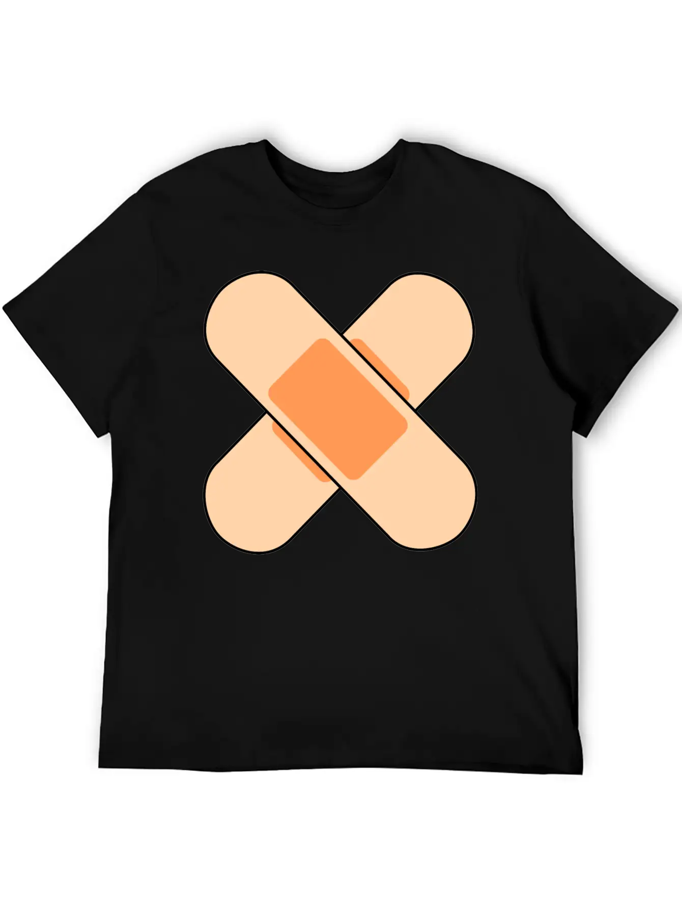 Pink Band Aids Breathable Soft Cotton T-Shirt – Timeless Casual Look