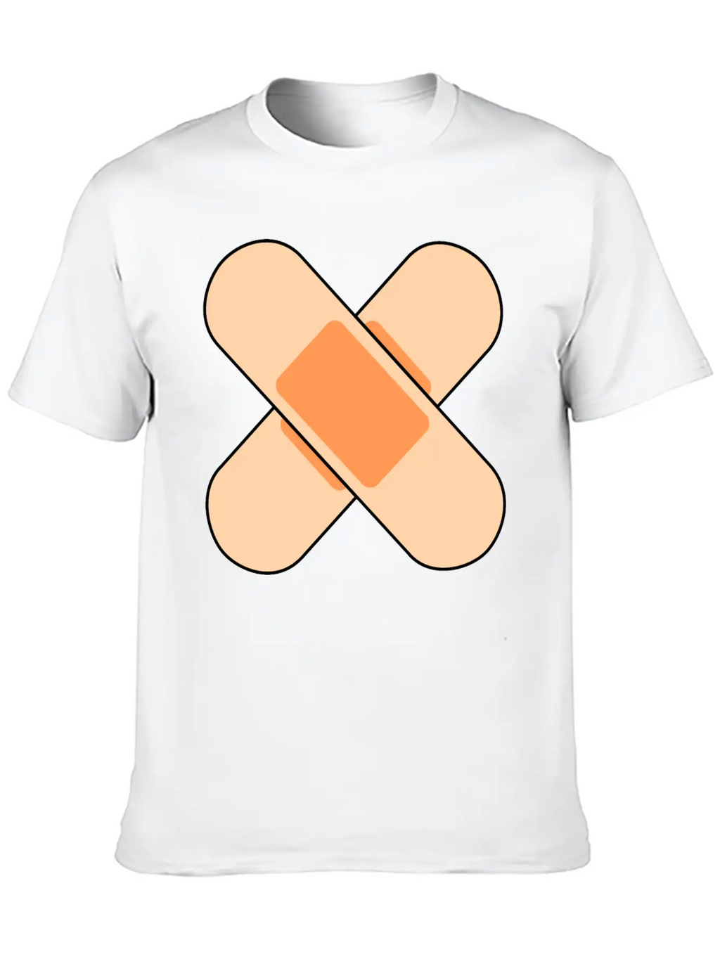 Pink Band Aids Breathable Soft Cotton T-Shirt – Timeless Casual Look