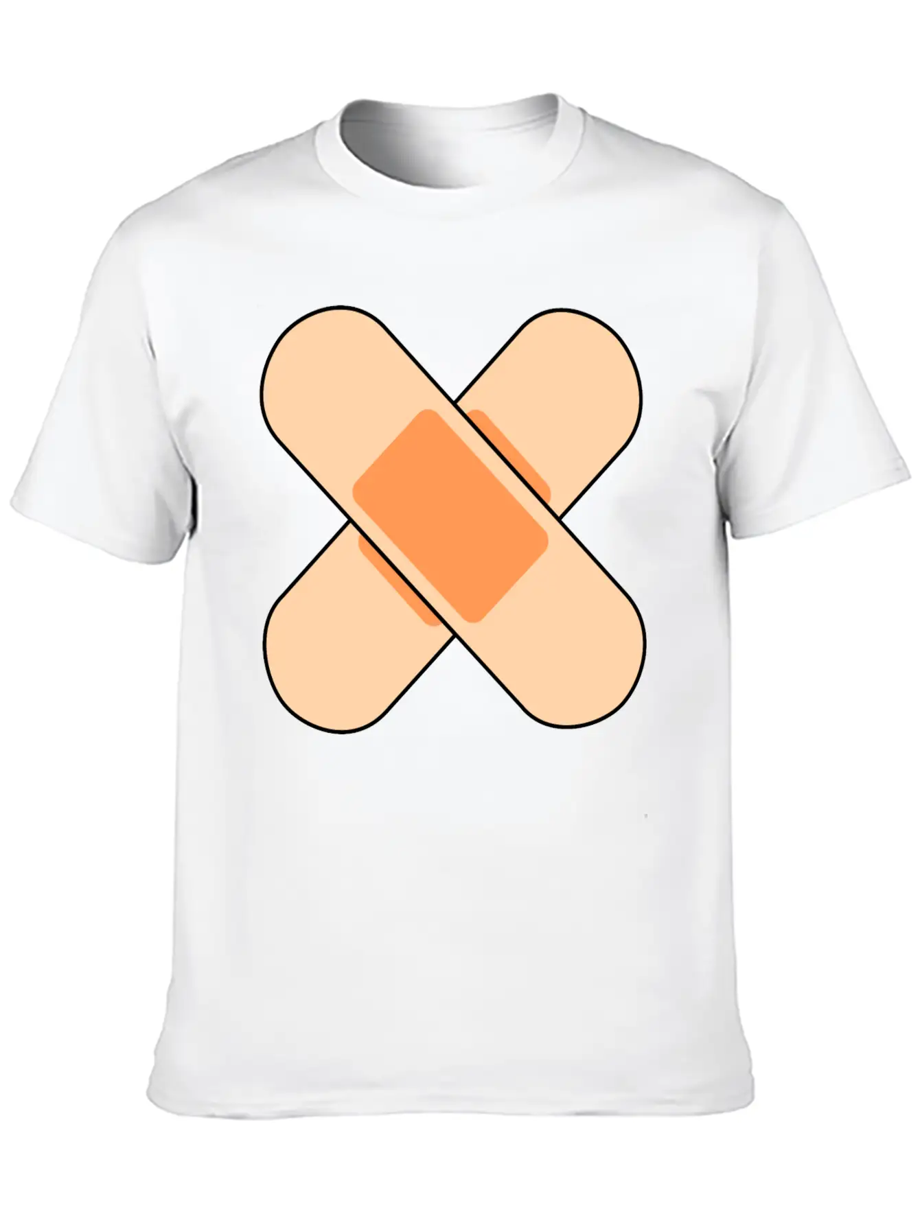 Pink Band Aids Breathable Soft Cotton T-Shirt – Timeless Casual Look