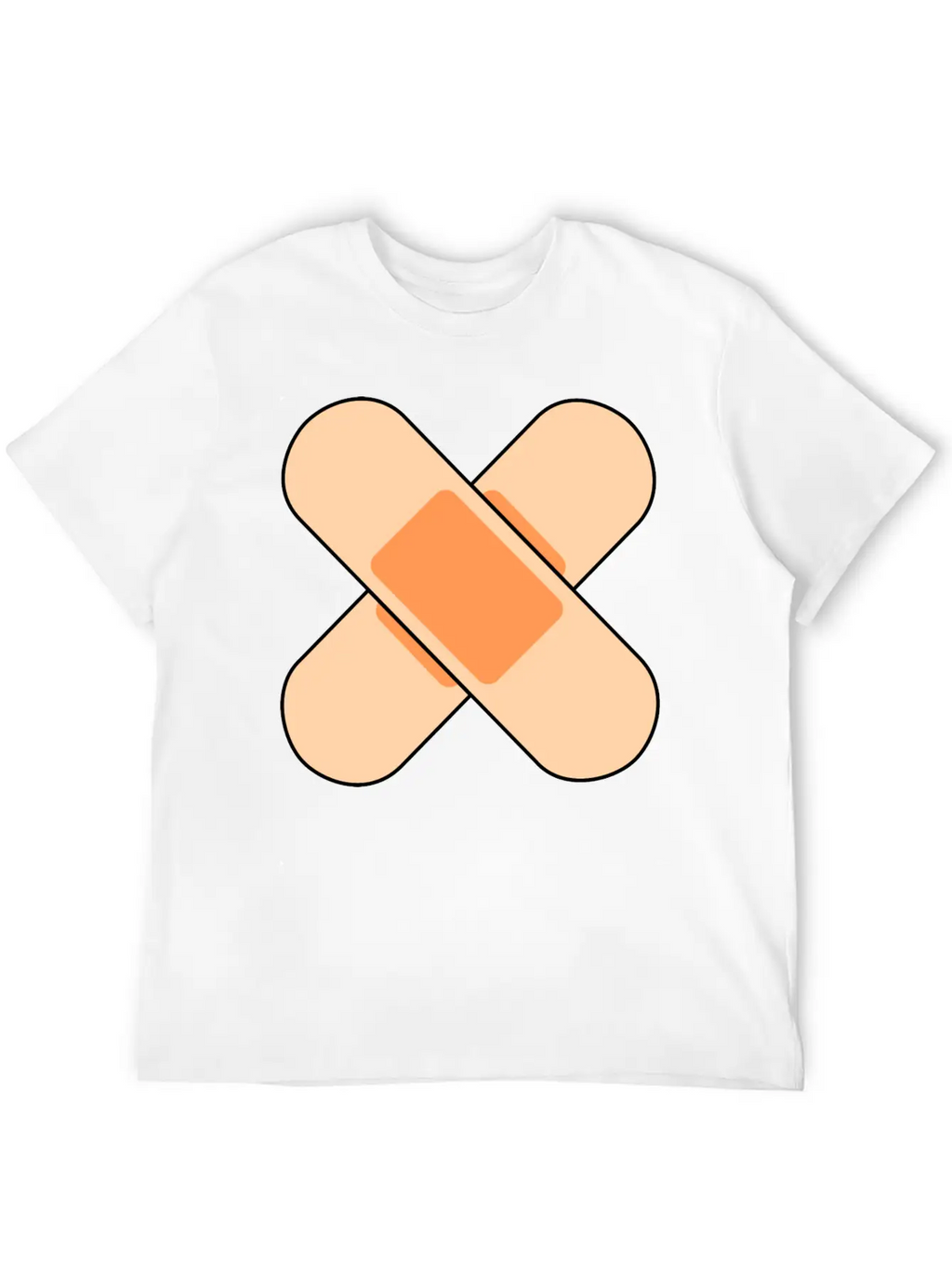 Pink Band Aids Breathable Soft Cotton T-Shirt – Timeless Casual Look