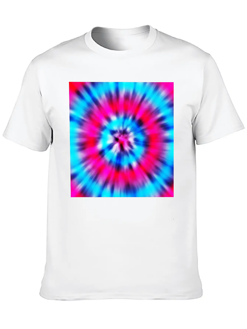 Pink Blue Tie Dye Classic Cotton Tee – Unisex Comfort For Any Season