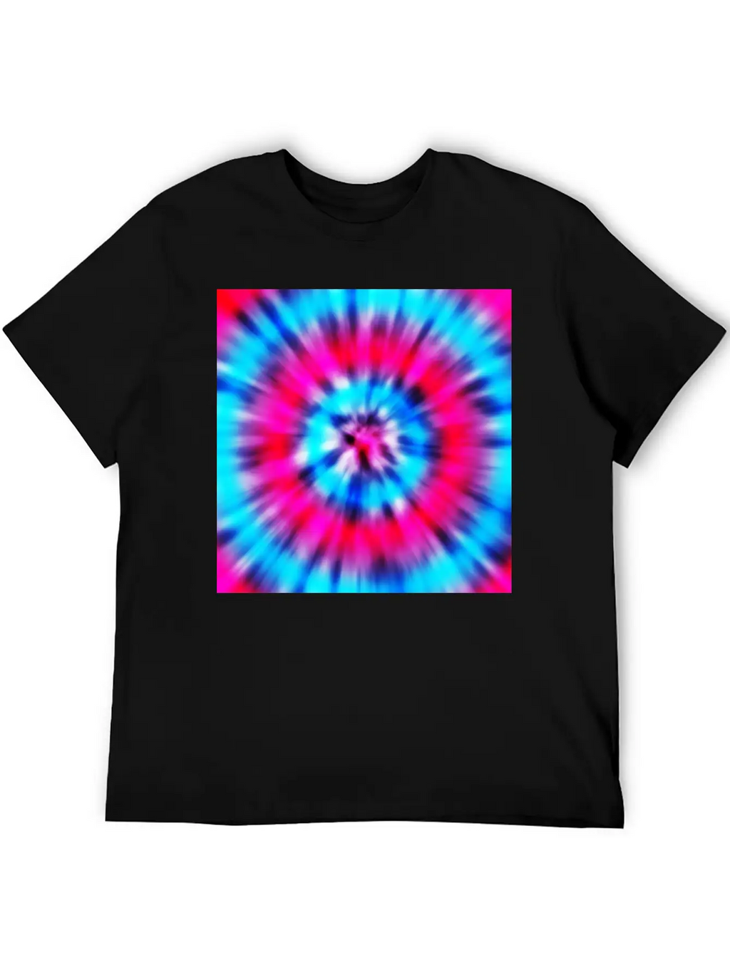 Pink Blue Tie Dye Classic Cotton Tee – Unisex Comfort For Any Season