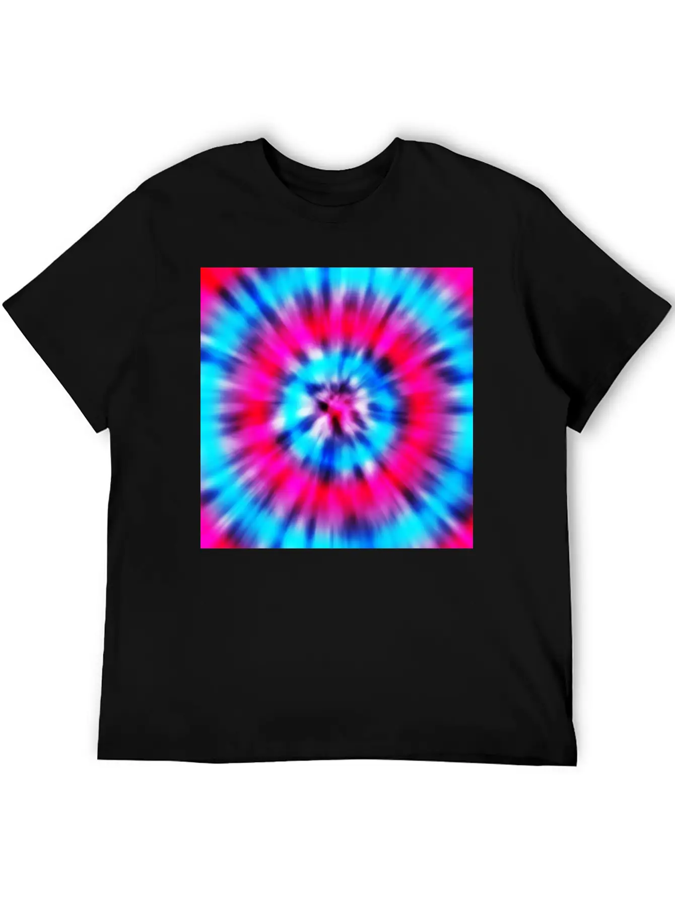 Pink Blue Tie Dye Classic Cotton Tee – Unisex Comfort For Any Season