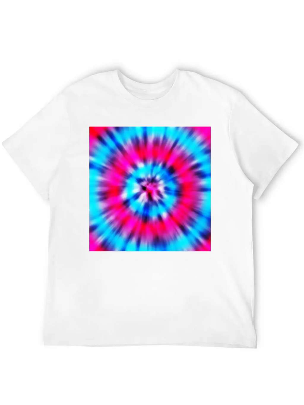 Pink Blue Tie Dye Classic Cotton Tee – Unisex Comfort For Any Season