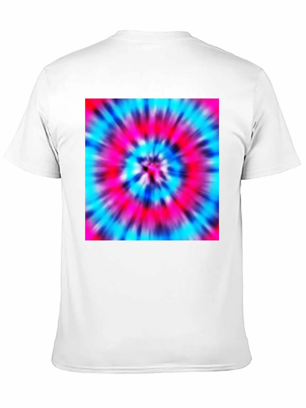 Pink Blue Tie Dye Classic Cotton Tee – Unisex Comfort For Any Season