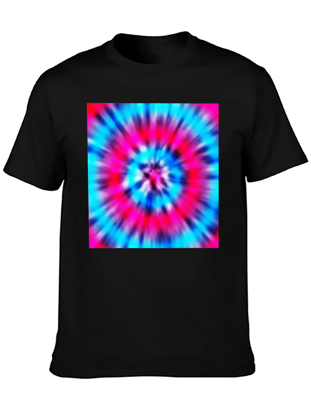 Pink Blue Tie Dye Classic Cotton Tee – Unisex Comfort For Any Season
