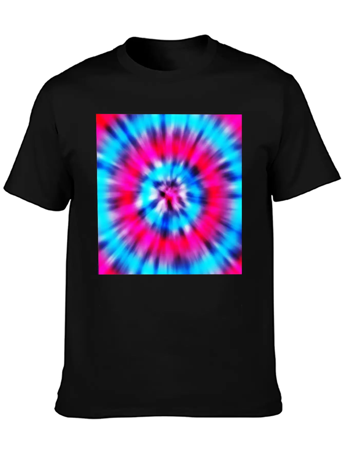 Pink Blue Tie Dye Classic Cotton Tee – Unisex Comfort For Any Season