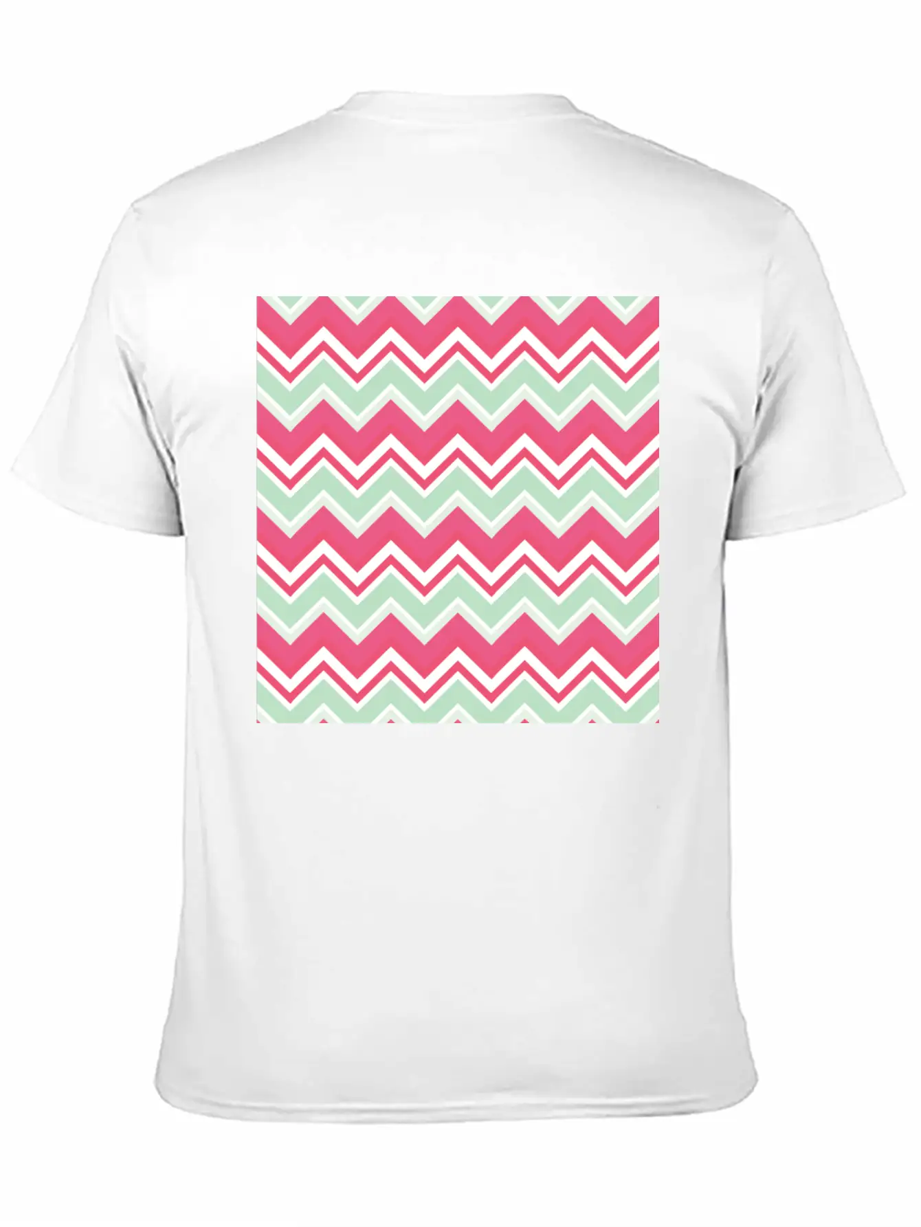 Pink Chevron Pattern Breathable Graphic T-Shirt – Perfect For Casual Days