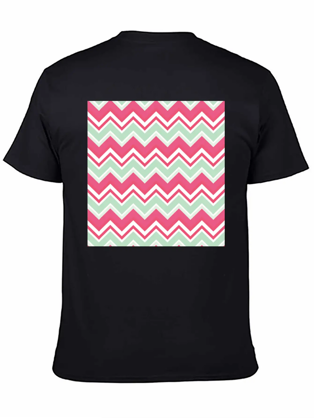 Pink Chevron Pattern Breathable Graphic T-Shirt – Perfect For Casual Days