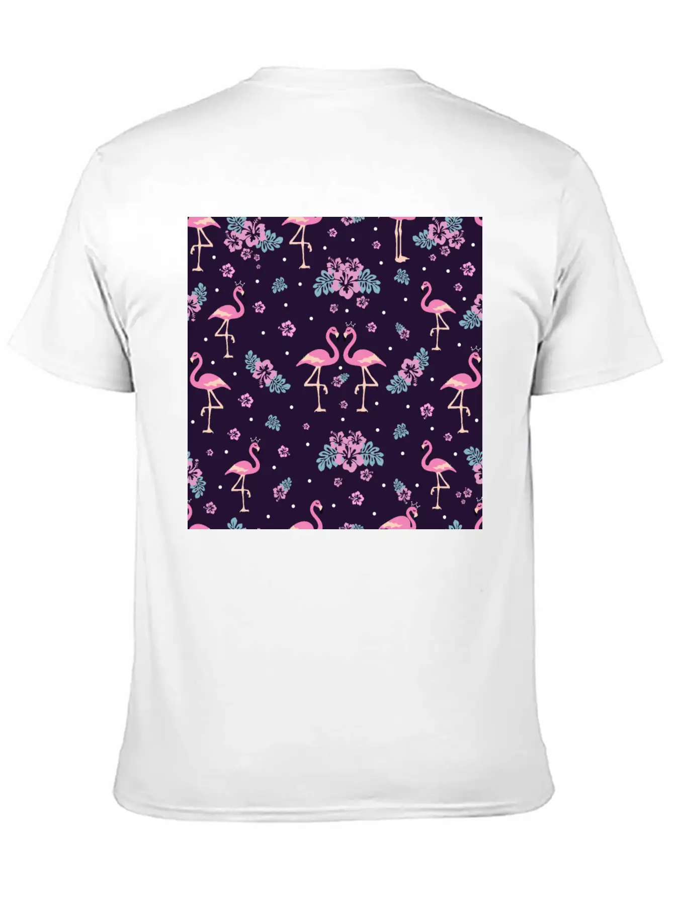 Pink Flamingo Seamless Flamingo Pattern Basic Graphic T-Shirt – Daily Comfort In Soft Cotton